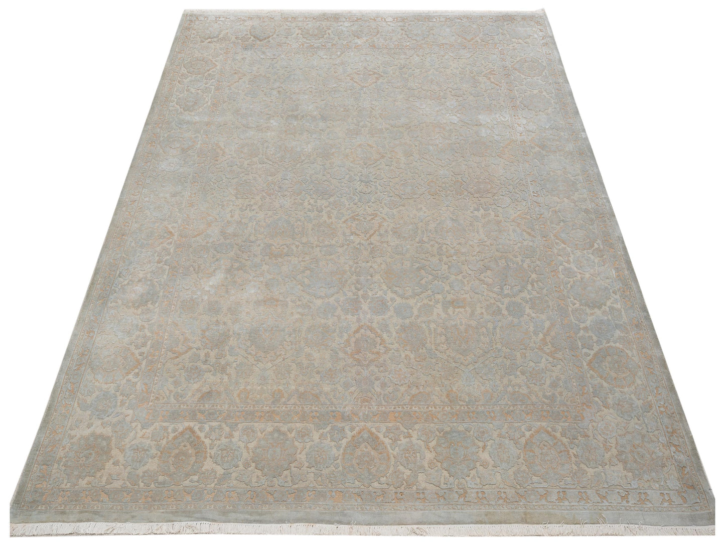 Rajpur Haji Jalili 111389 Silver  Transitional Hand Knotted Rug