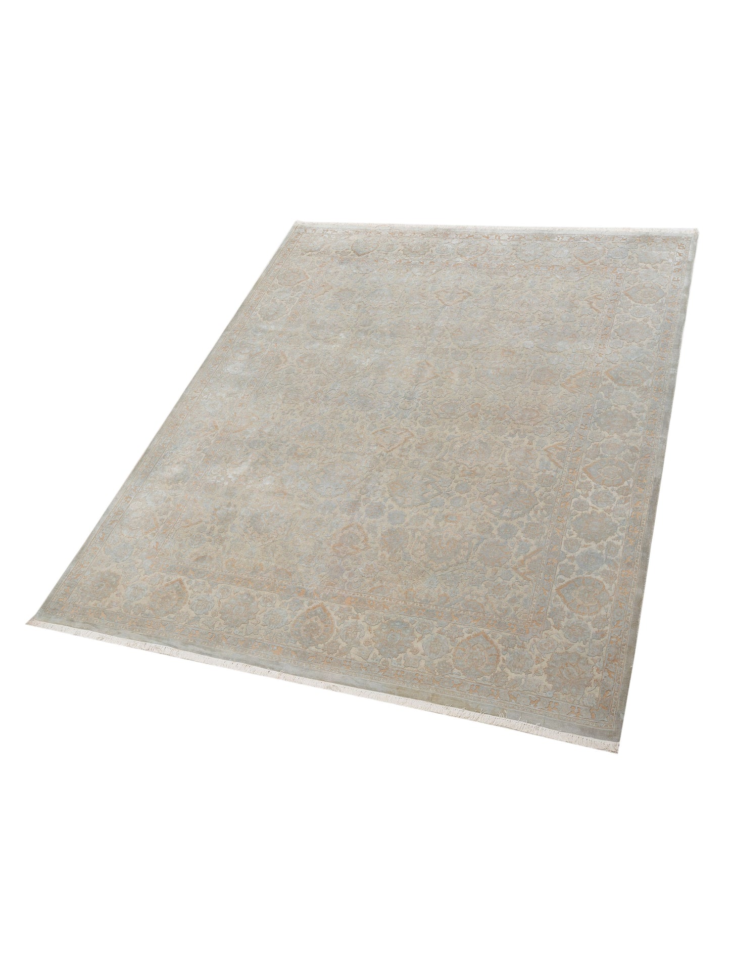 Rajpur Haji Jalili 111389 Silver  Transitional Hand Knotted Rug