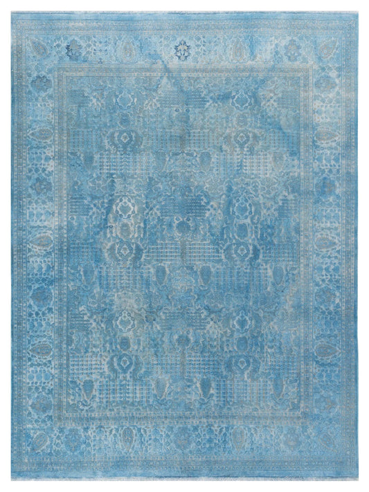 Pasha Vintage 111390 Turquoise Transitional Hand Knotted Rug