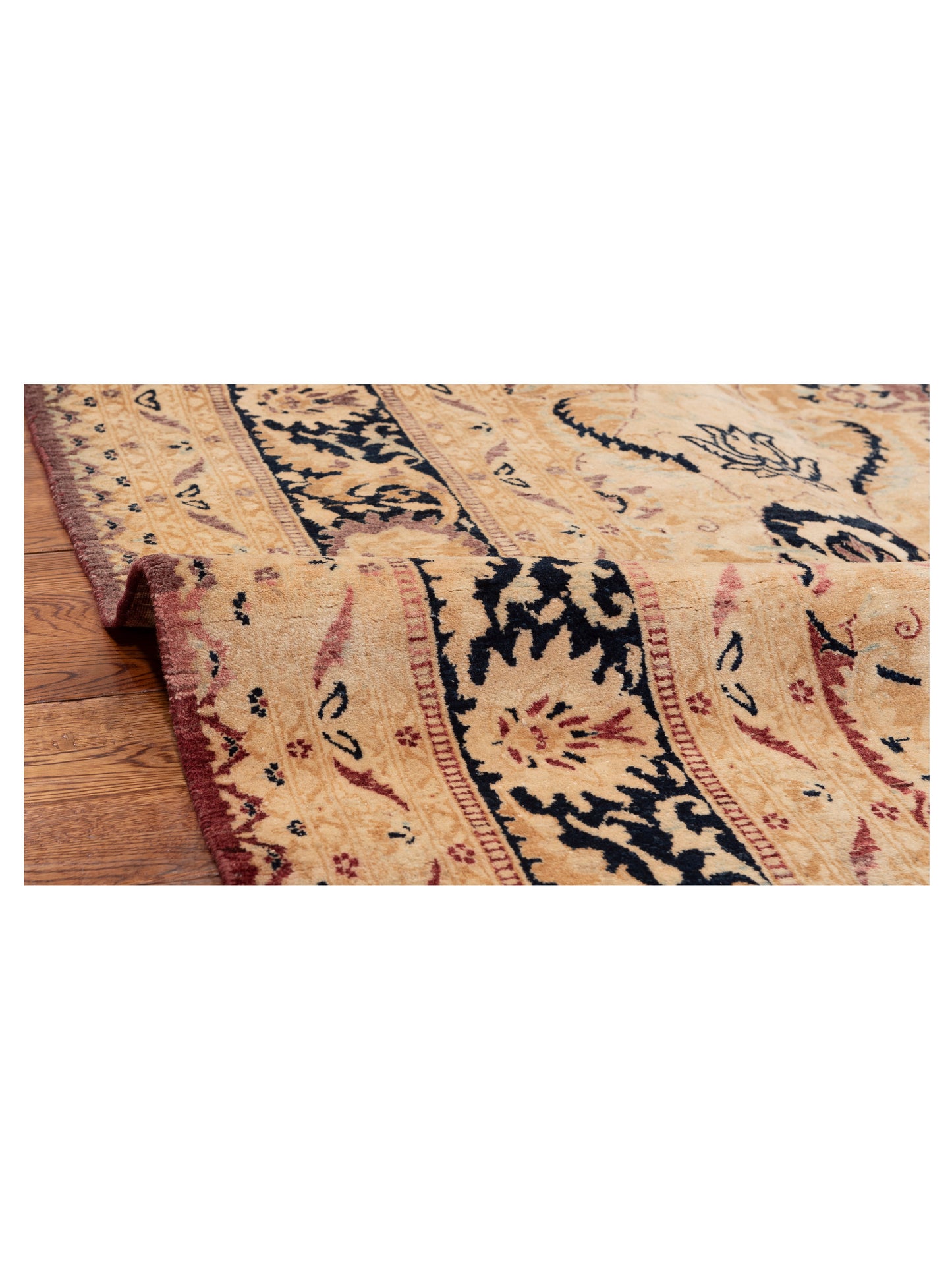 Rajpur Haji Jalili 111399 Burgundy Black Transitional Hand Knotted Rug