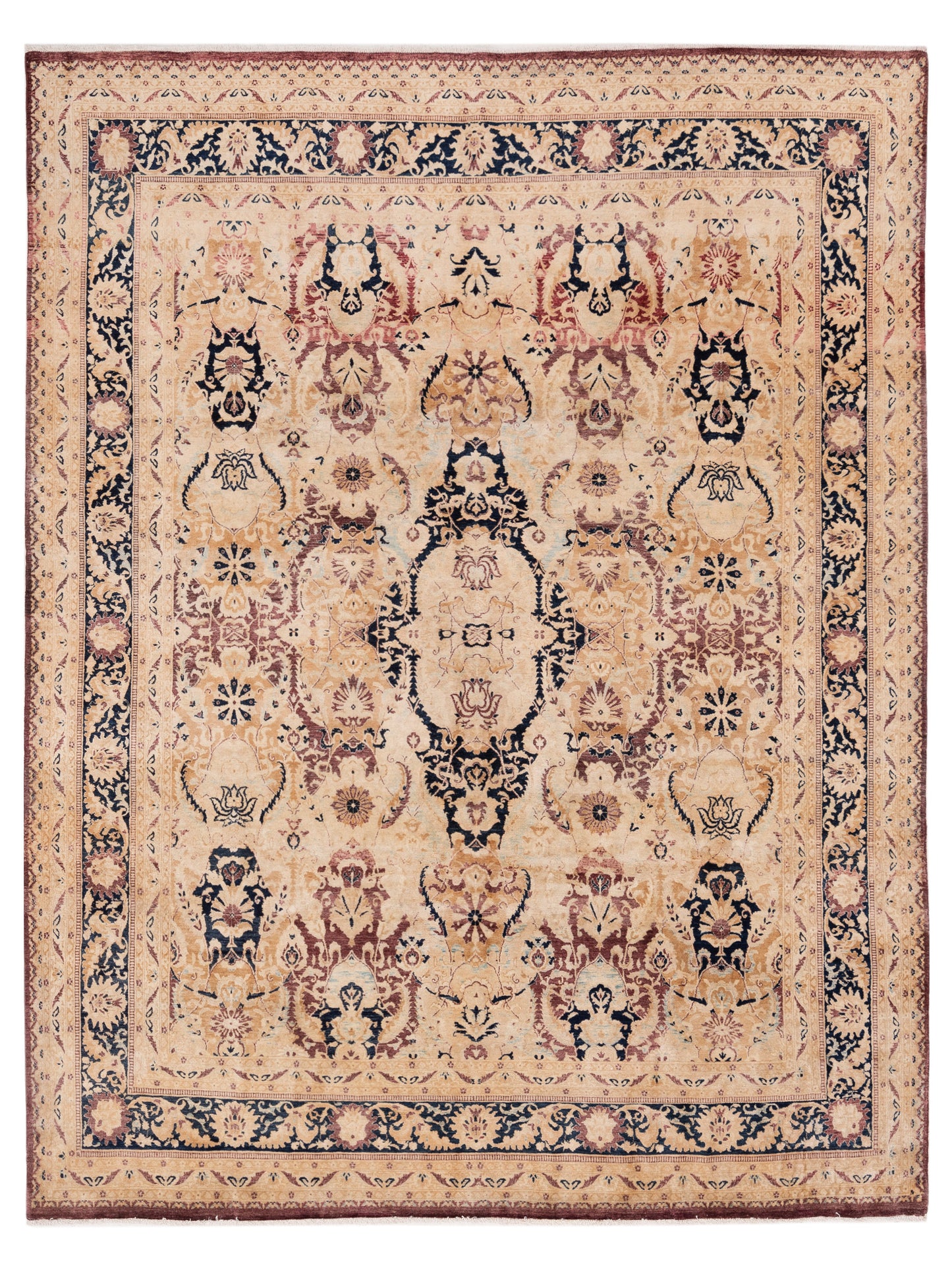 Rajpur Haji Jalili 111399 Burgundy Transitional Hand Knotted Rug