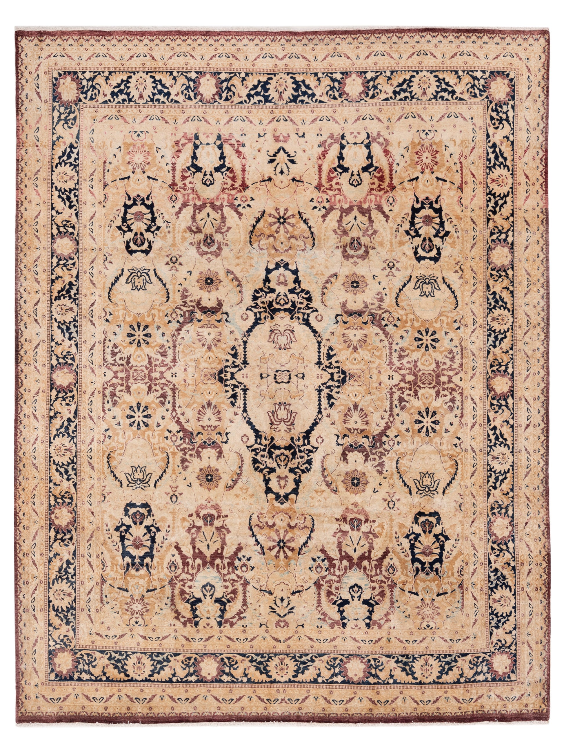 Rajpur Haji Jalili 111399 Burgundy Transitional Hand Knotted Rug