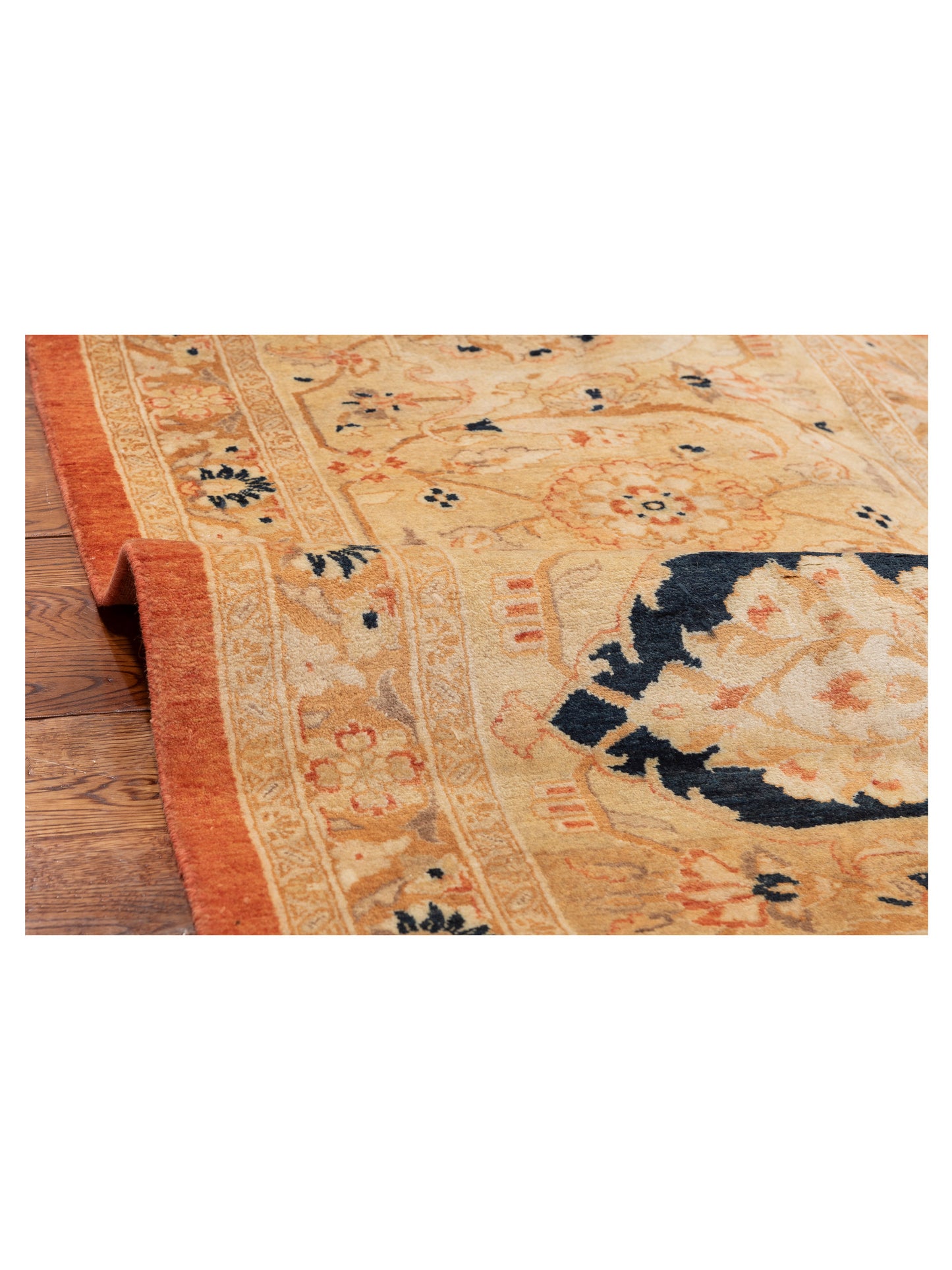 Rajpur Haji Jalili 111409 Rust Gold Transitional Hand Knotted Rug