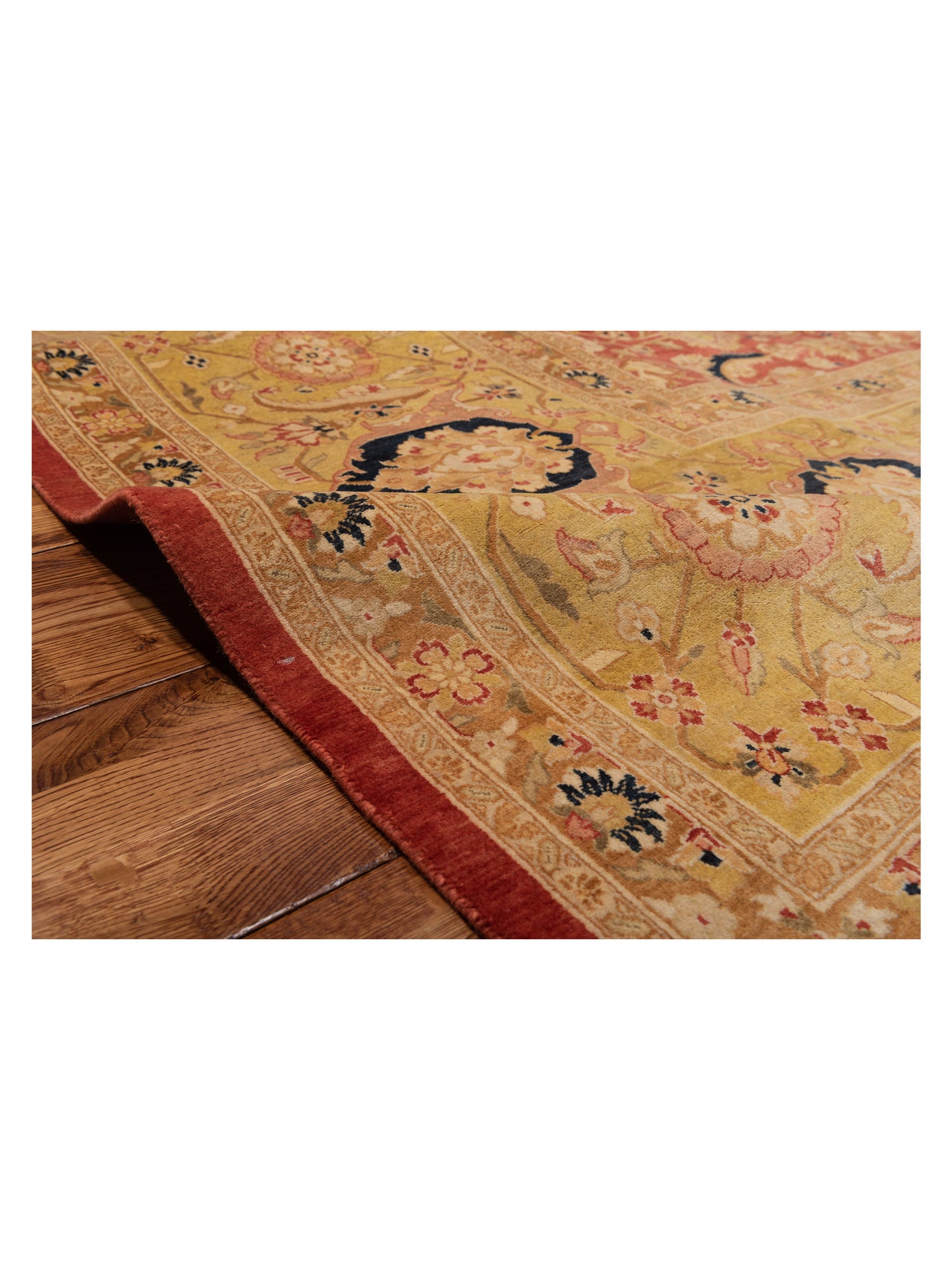 Rajpur Haji Jalili 111409 Rust Gold Transitional Hand Knotted Rug