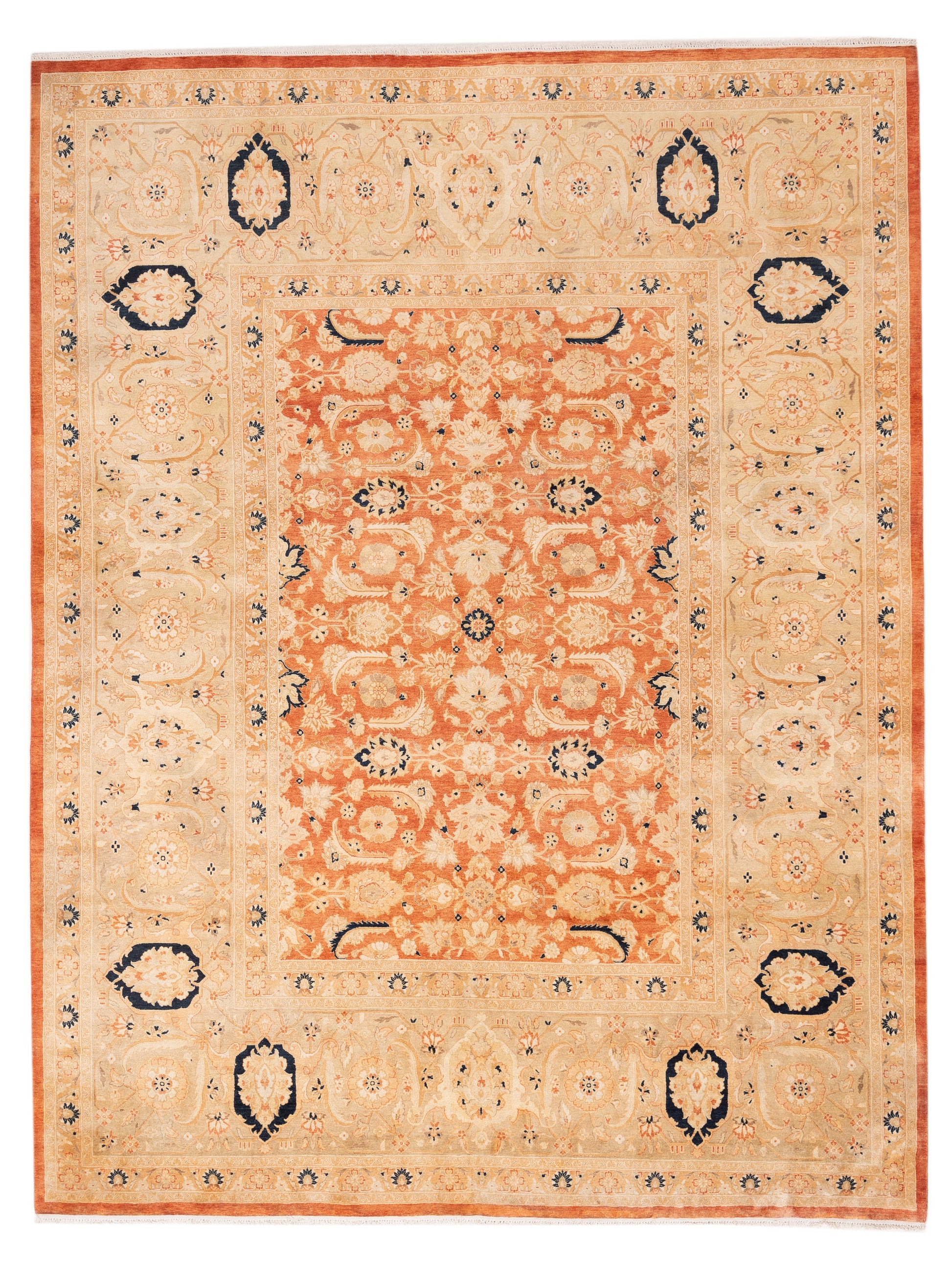 Rajpur Haji Jalili 111409 Rust Transitional Hand Knotted Rug