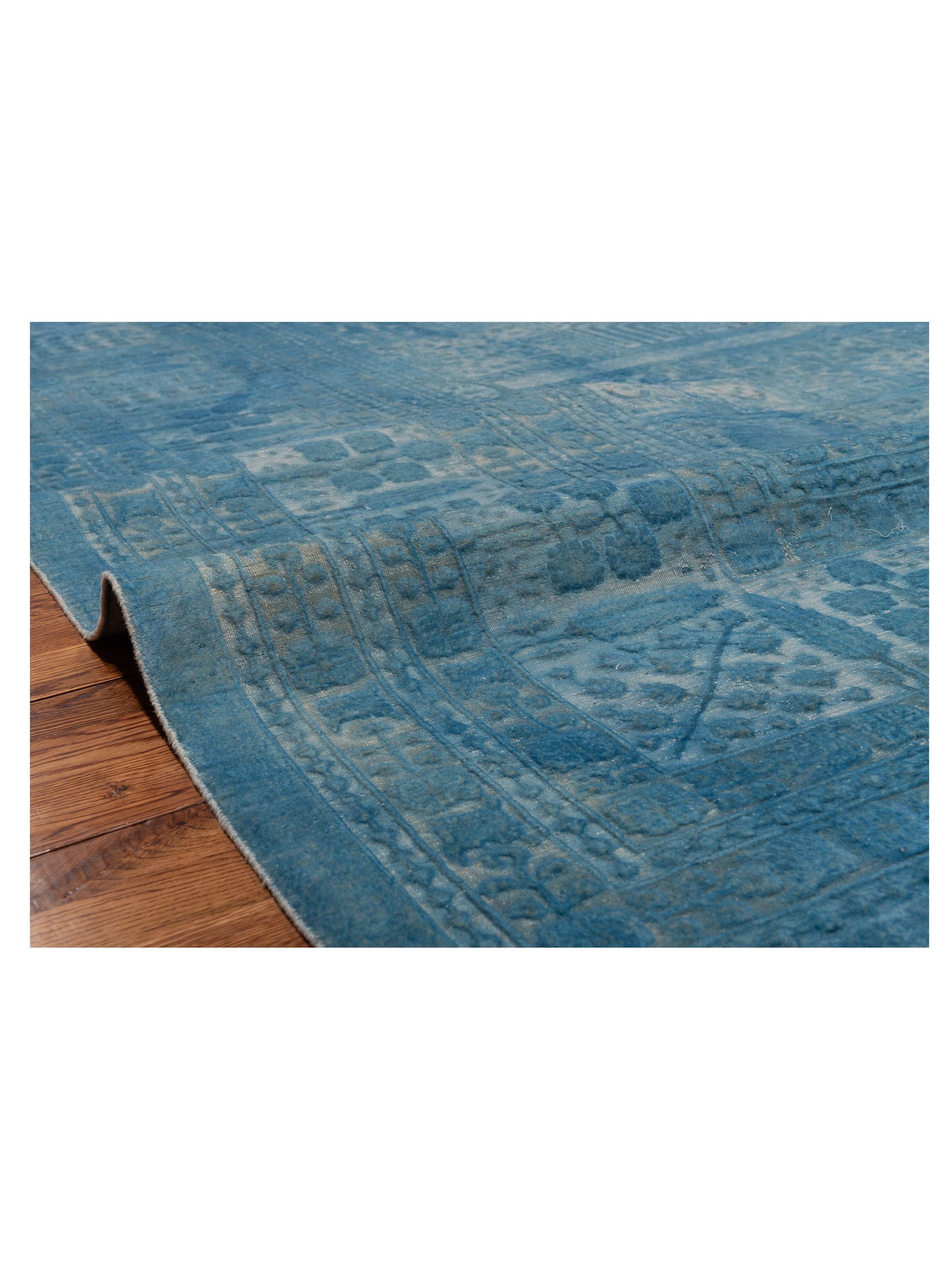 Pasha Vintage 111434 Sky Blue  Contemporary Hand Knotted Rug