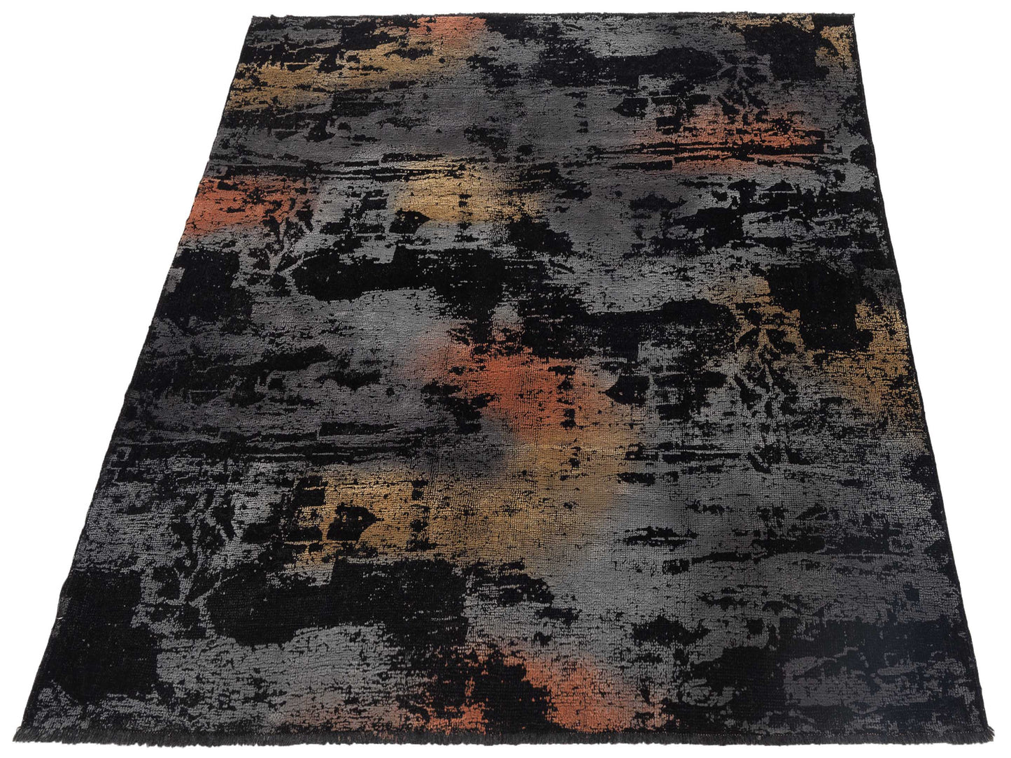 Pasha Vintage 111532 Black Gray Contemporary Hand Knotted Rug