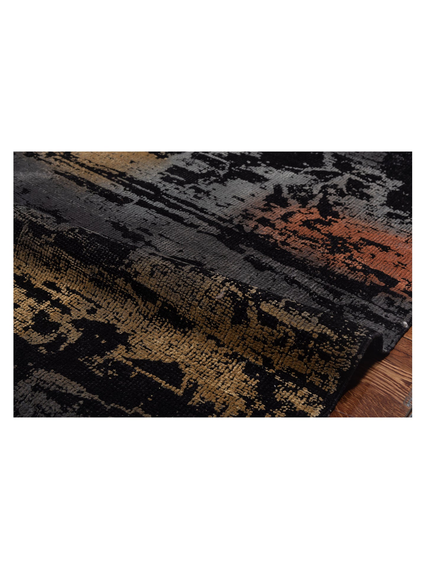 Pasha Vintage 111532 Black Gray Contemporary Hand Knotted Rug