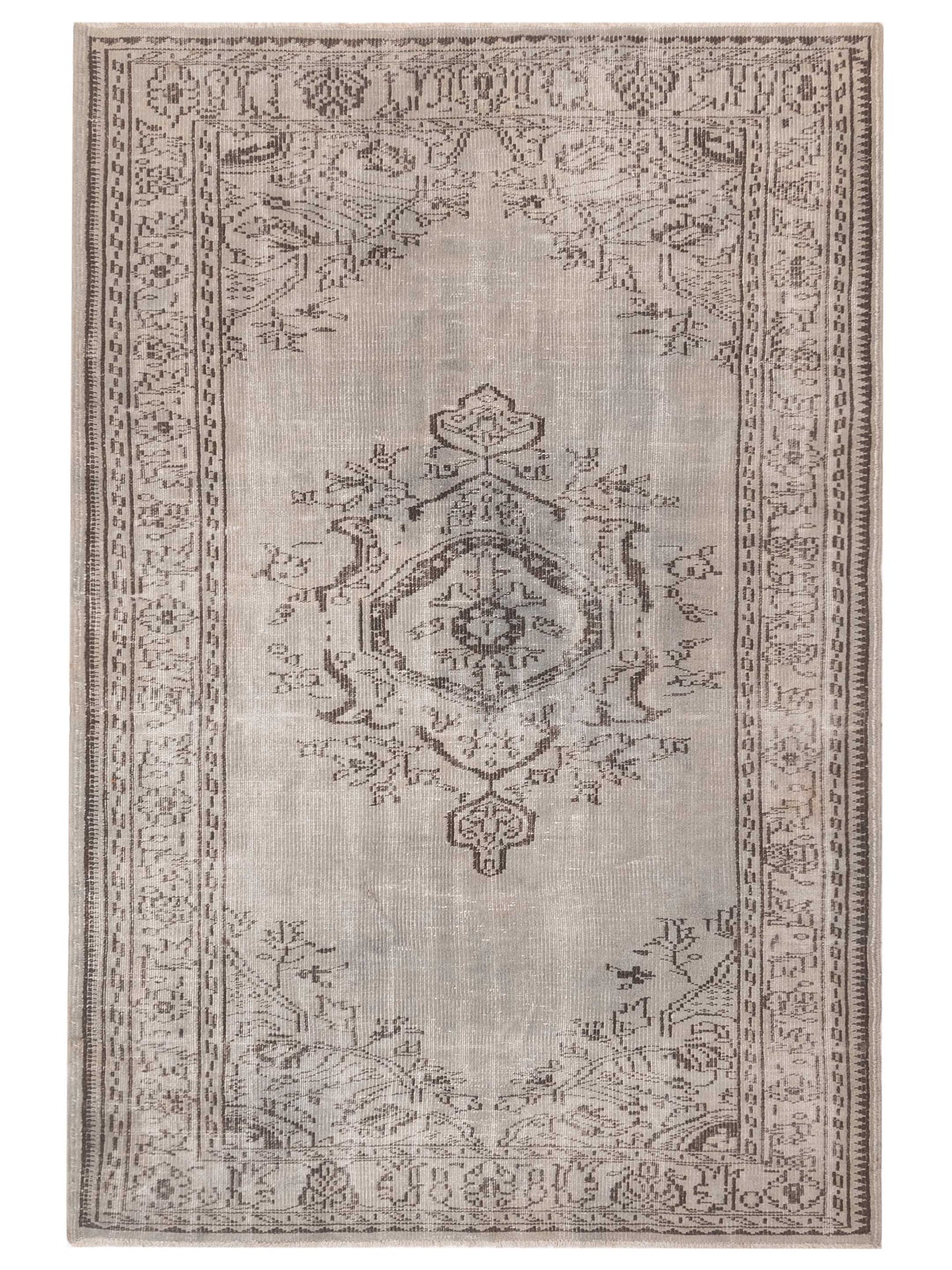 Pasha Vintage 111960 Silver Traditional Hand Knotted Rug