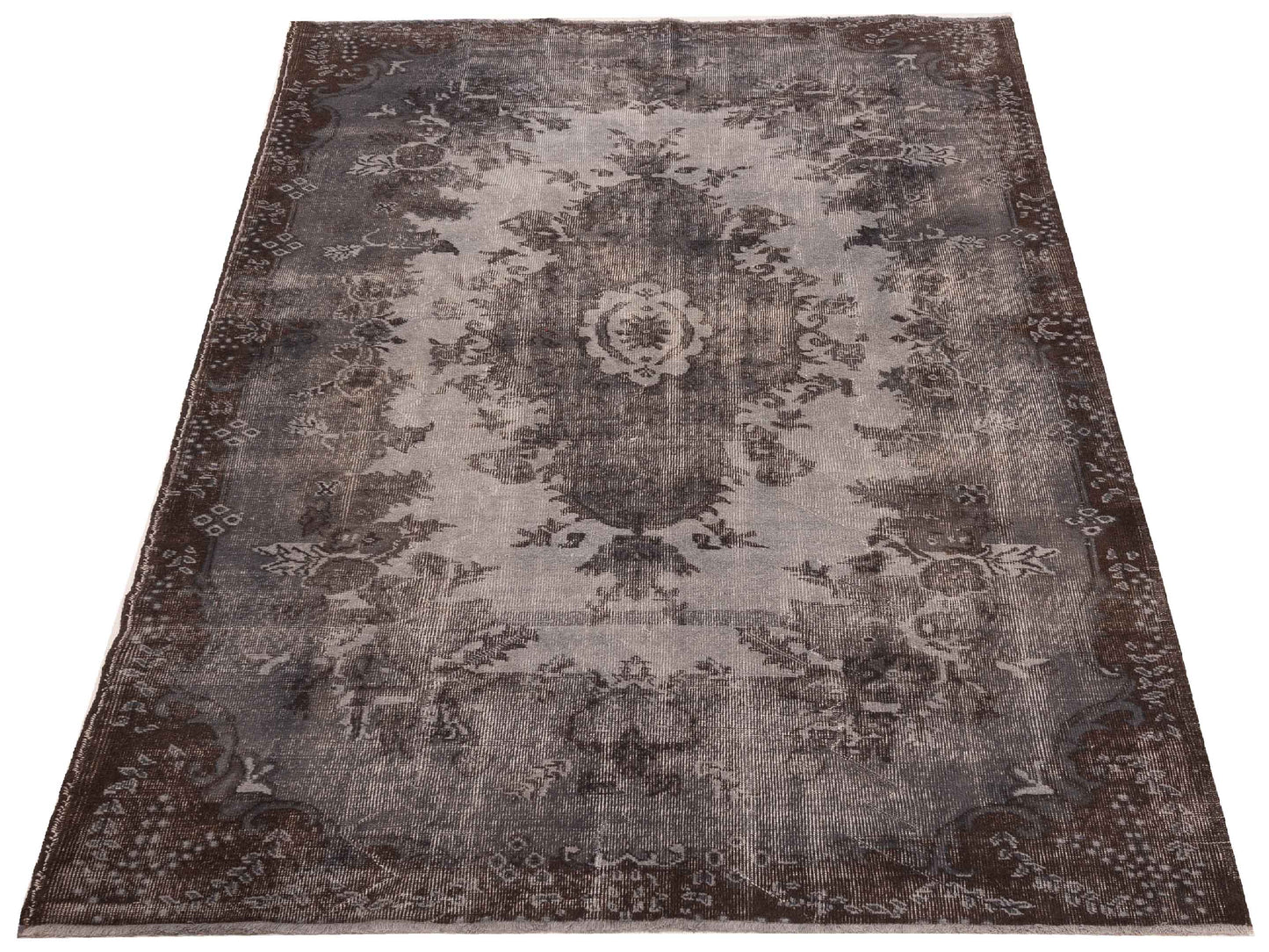 Pasha Vintage 111980 Gray  Transitional Hand Knotted Rug