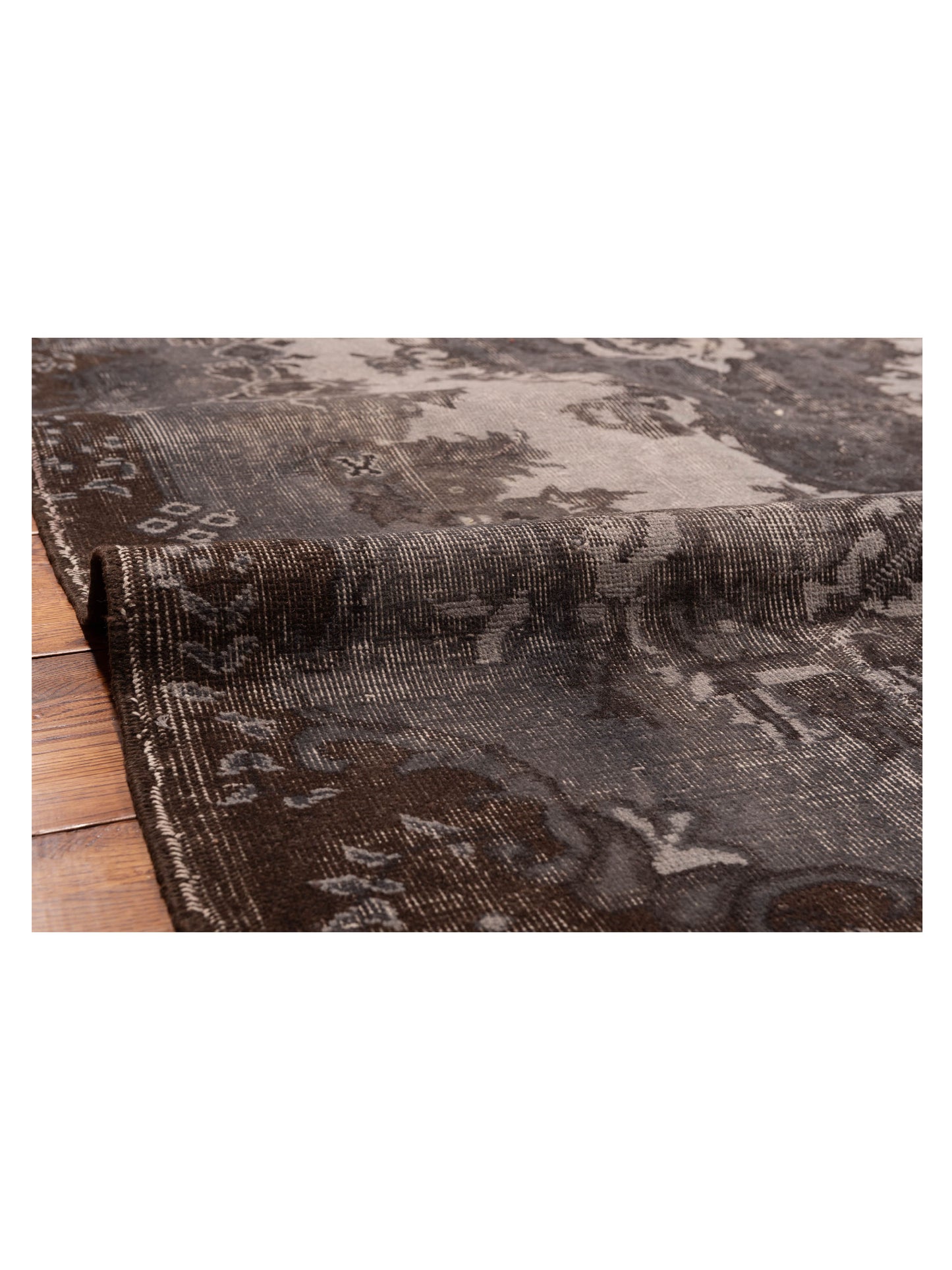 Pasha Vintage 111980 Gray  Transitional Hand Knotted Rug