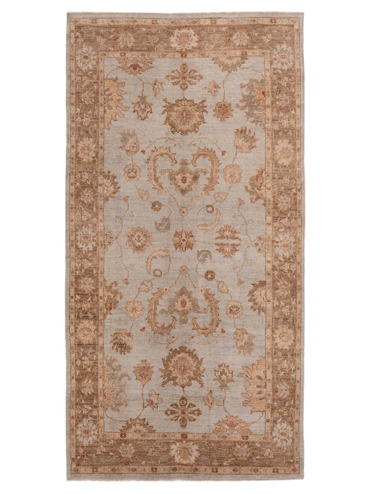 Authentic Angora Oushak Leyla Ice Blue Traditional Hand Knotted Rug