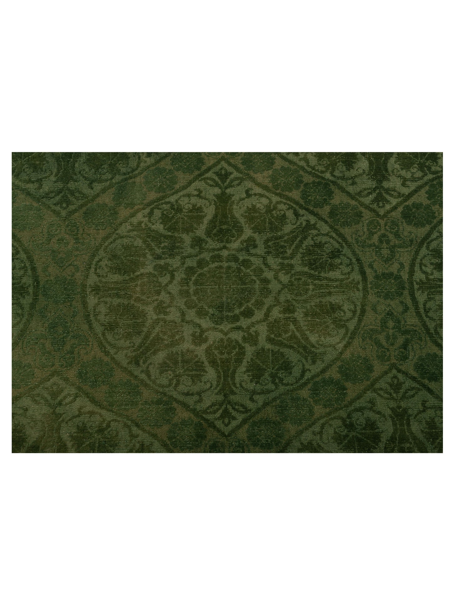 Pasha Color Bouquet 112308 Green Green Transitional Hand Knotted Rug