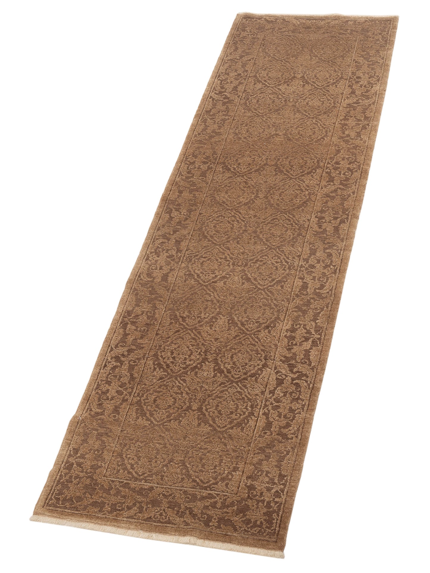 Pasha Defne Tulip Dark Brown Brown Transitional Hand Knotted Rug