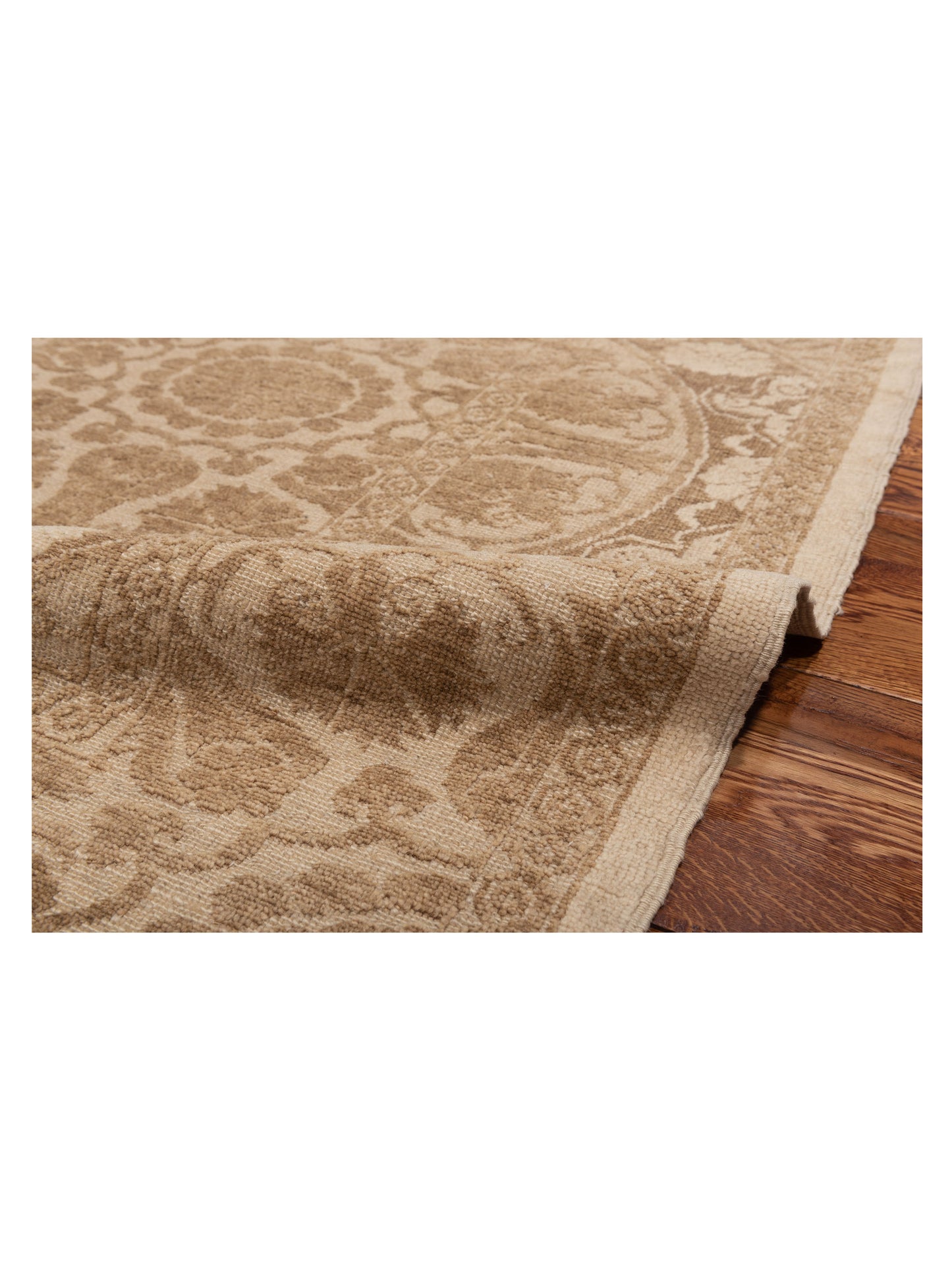 Pasha Defne Lotus Cream Light Brown Transitional Hand Knotted Rug