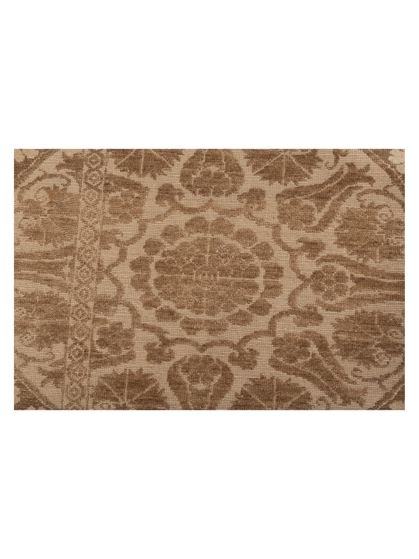 Pasha Defne Lotus Cream Light Brown Transitional Hand Knotted Rug