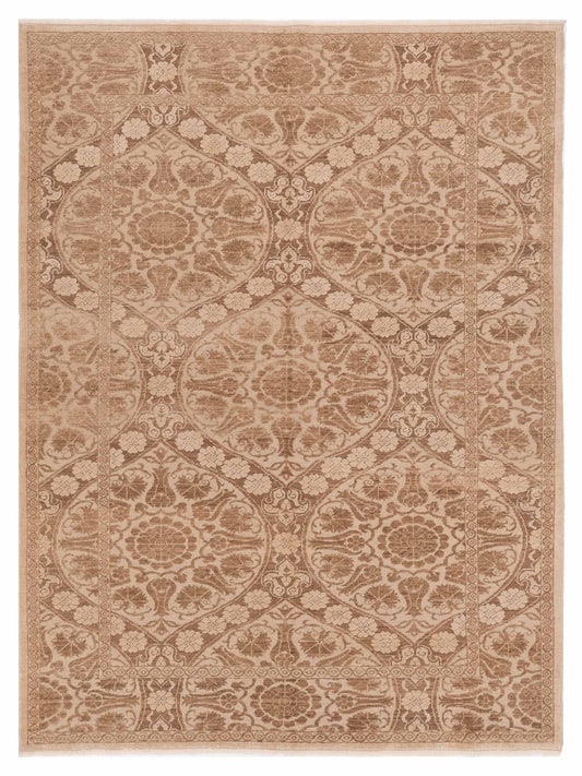 Pasha Defne Lotus Cream Transitional Hand Knotted Rug