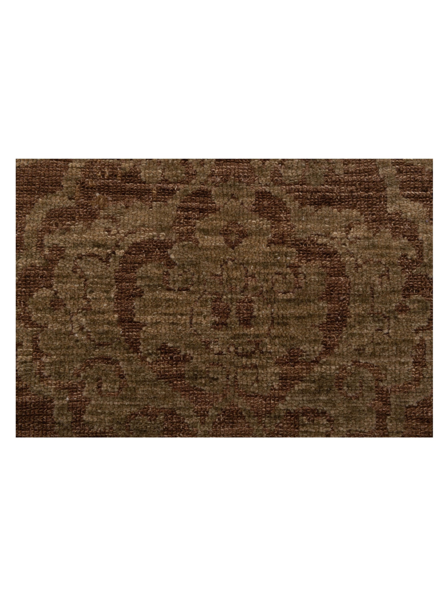 Pasha Defne Tulip Dark Brown Green Transitional Hand Knotted Rug