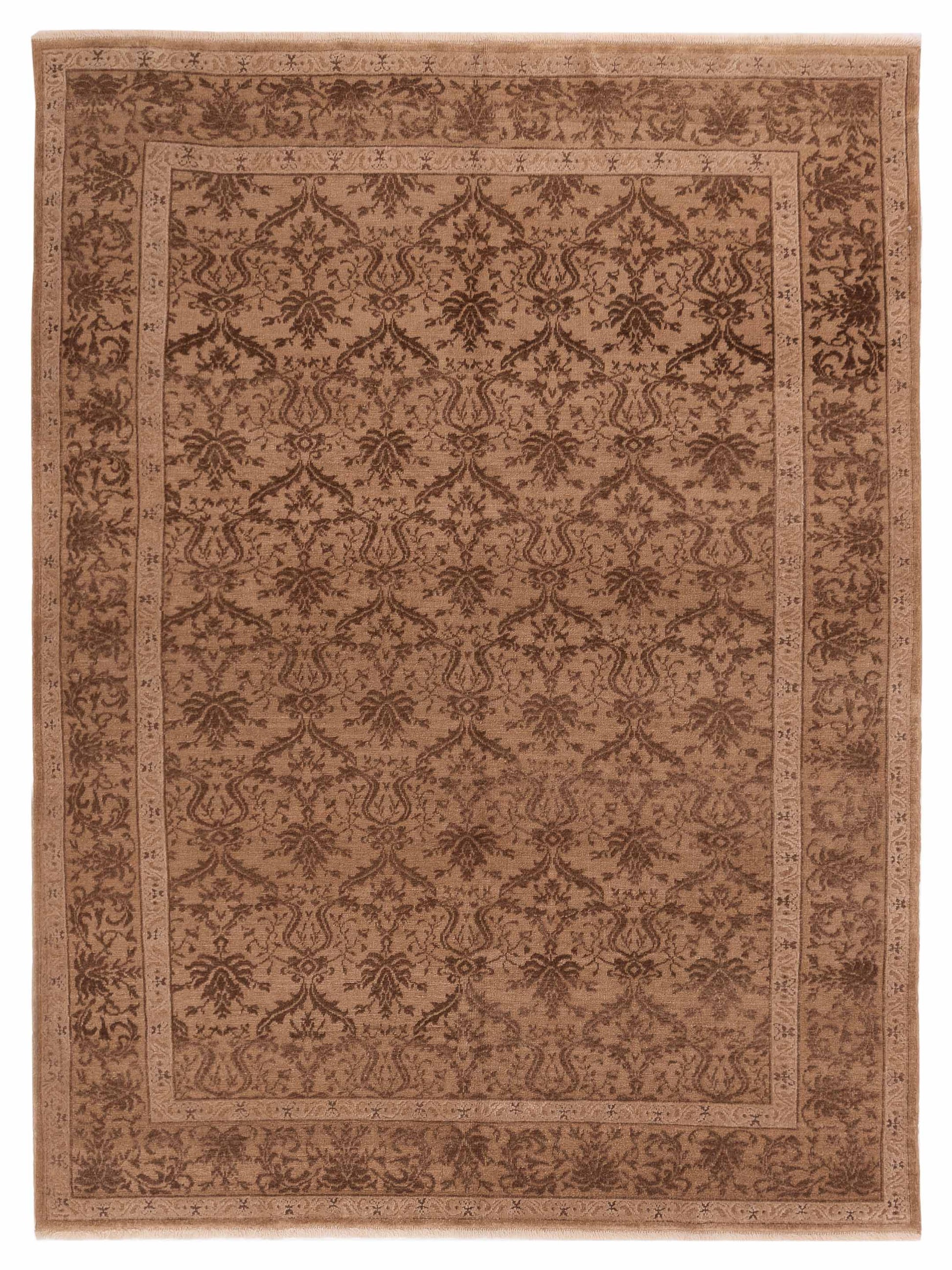 Pasha Defne Begonia Light Brown Transitional Hand Knotted Rug