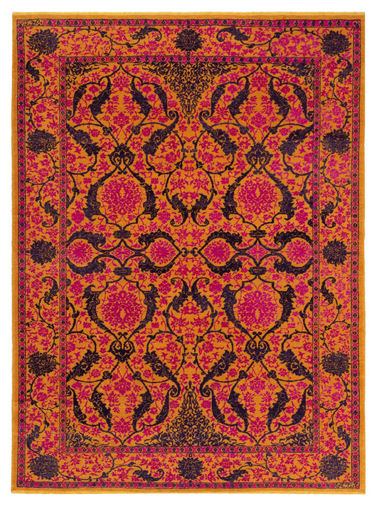 Pasha Defne Orchid Yellow Transitional Hand Knotted Rug