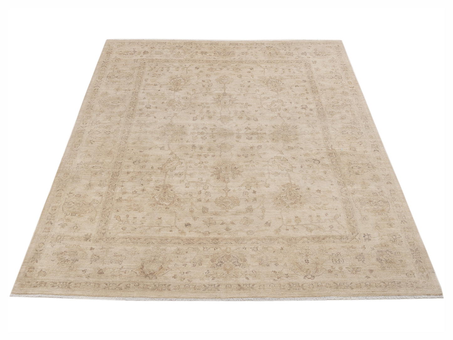 Nomad Laila 112497 Ivory Ivory Transitional Hand Knotted Rug