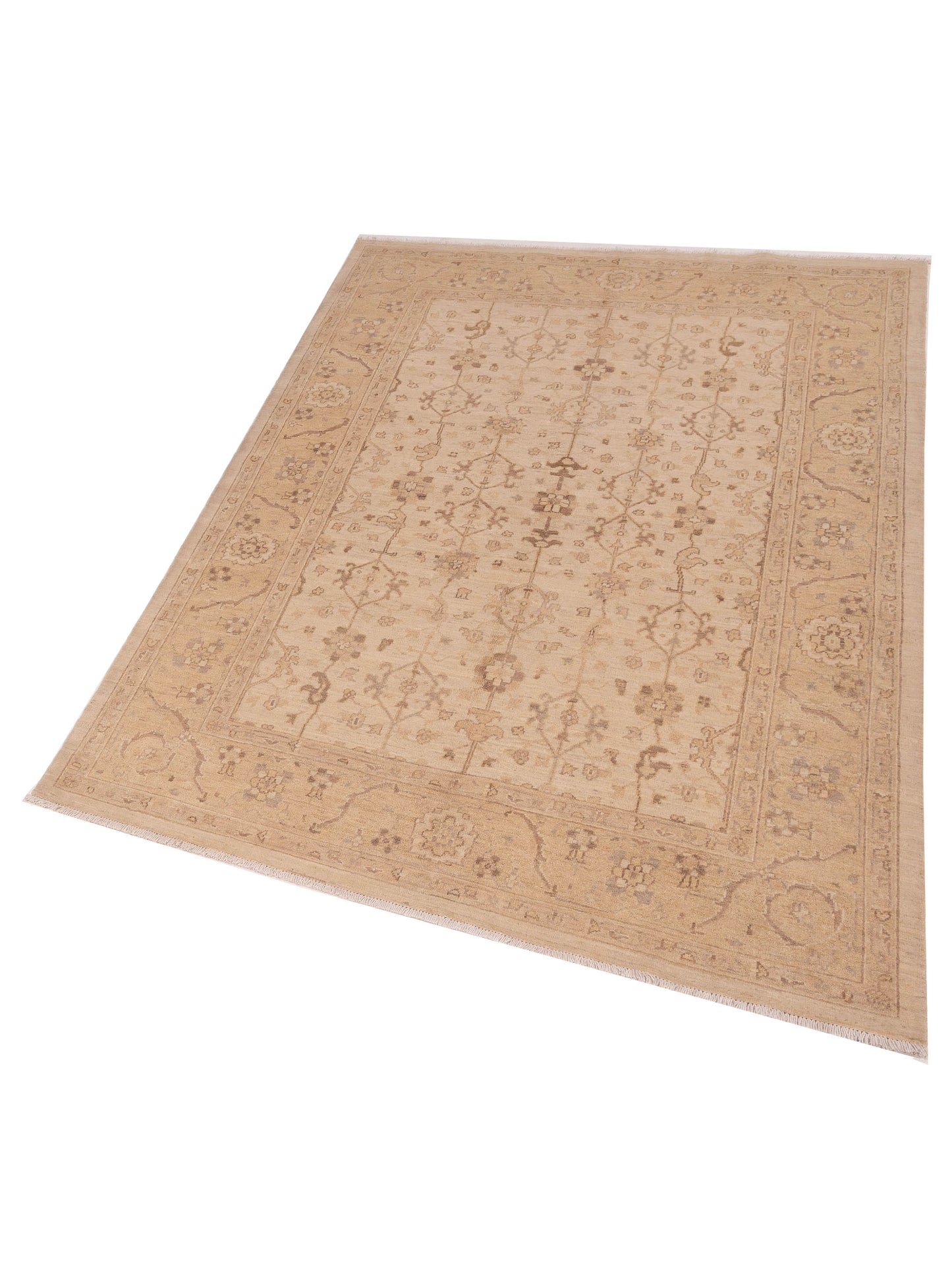 Nomad Laila 112499 Ivory Gold Transitional Hand Knotted Rug