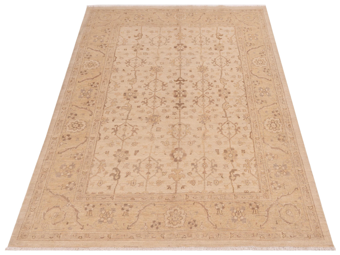 Nomad Laila 112499 Ivory Gold Transitional Hand Knotted Rug