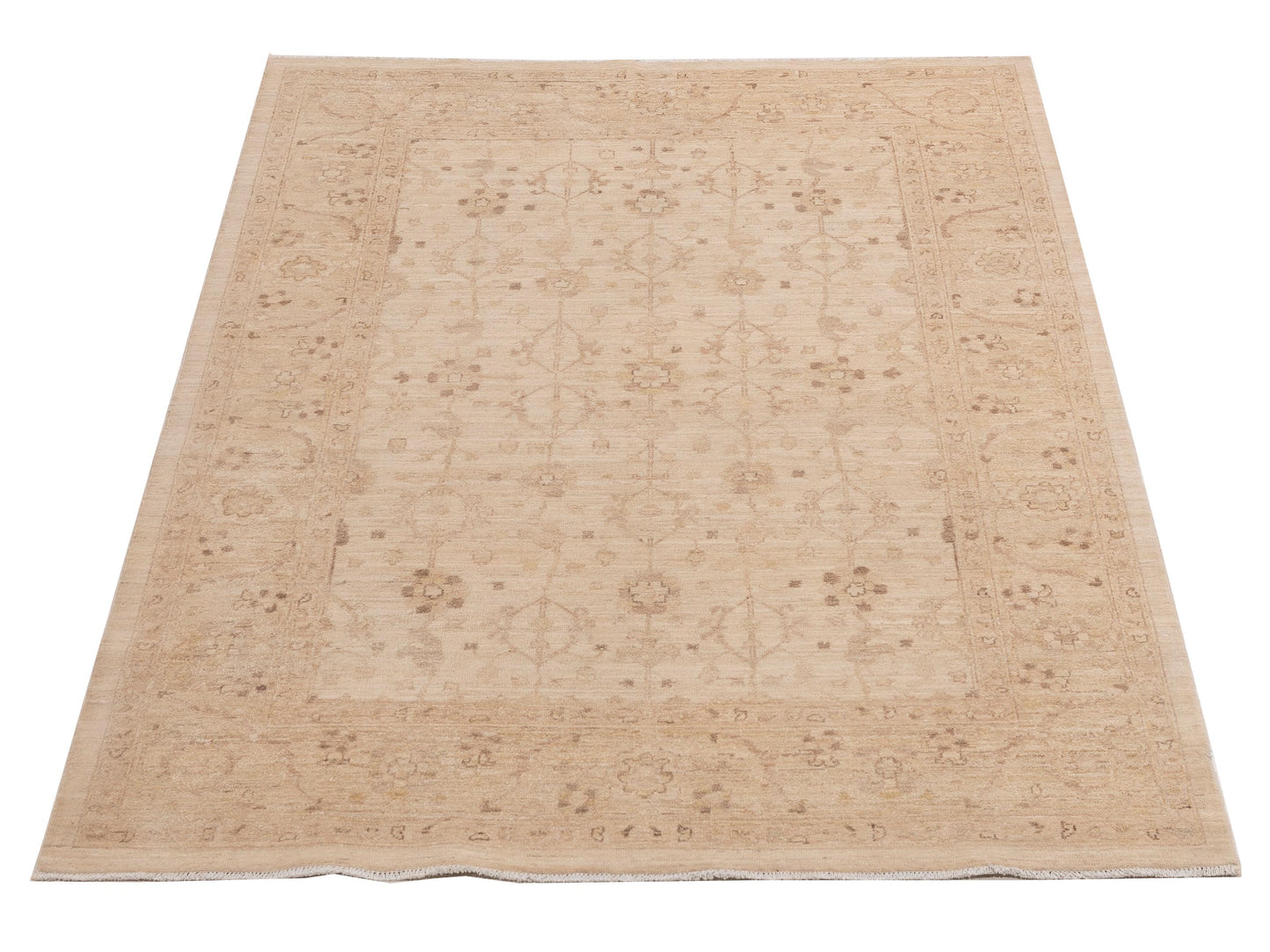 Nomad Laila 112522 Ivory Gold Transitional Hand Knotted Rug