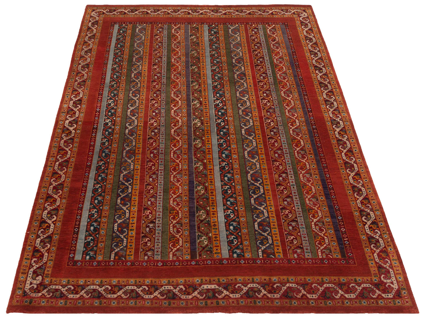 Rajpur Shawl 112856 Multi  Tribal Hand Knotted Rug