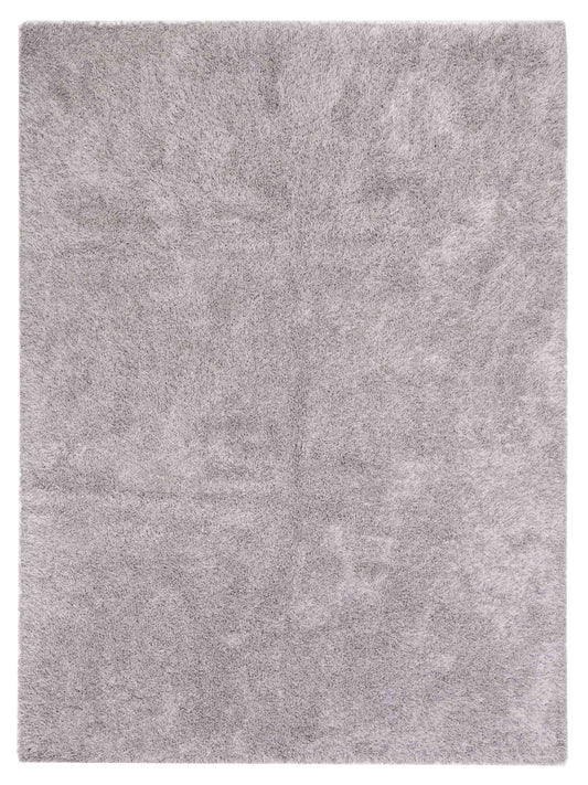 Bergamo Shaggy 112983 Silver Contemporary Machine Made Rug