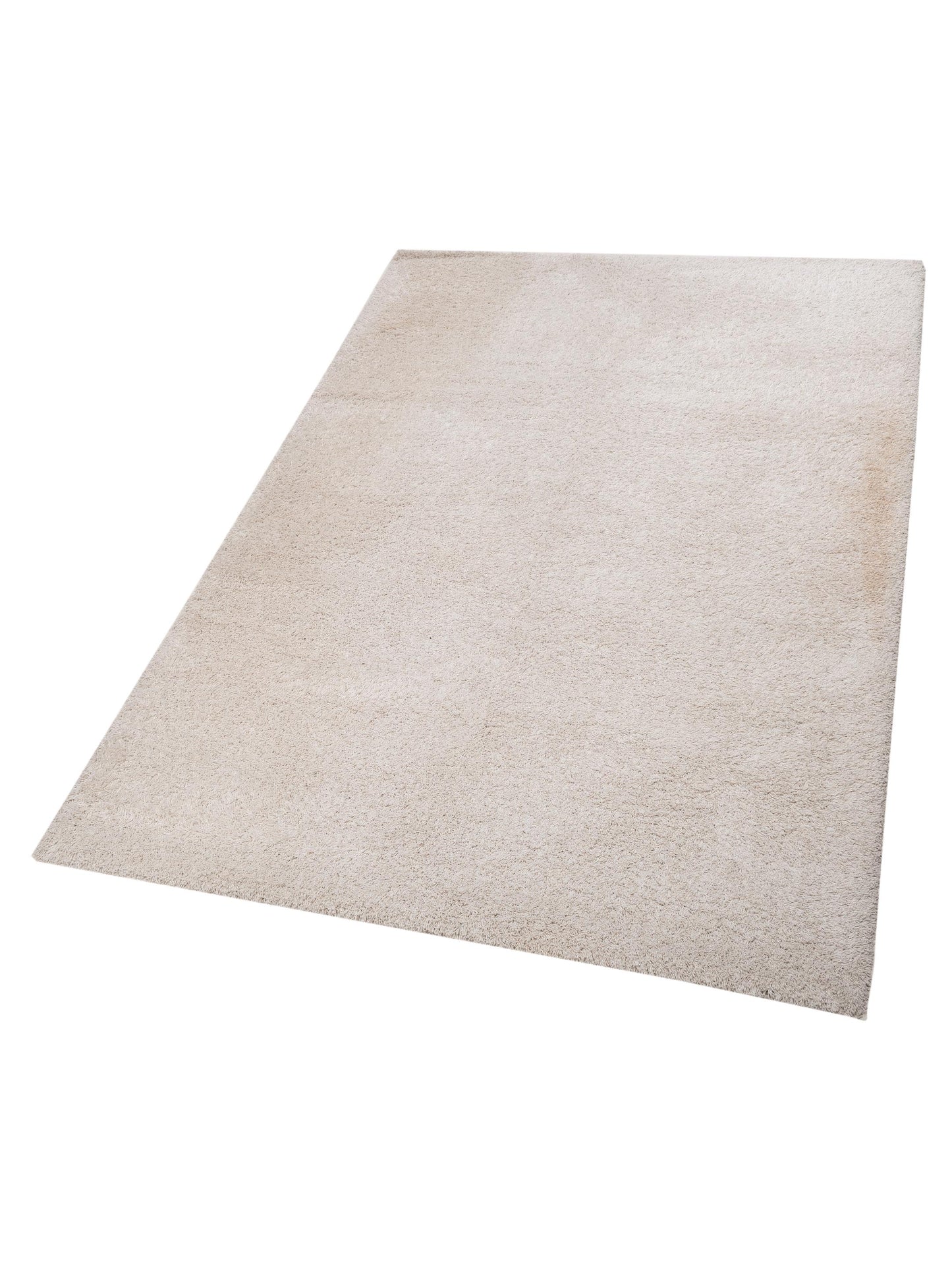 Bergamo Shaggy 112987 Ivory Ivory Contemporary Machine Made Rug