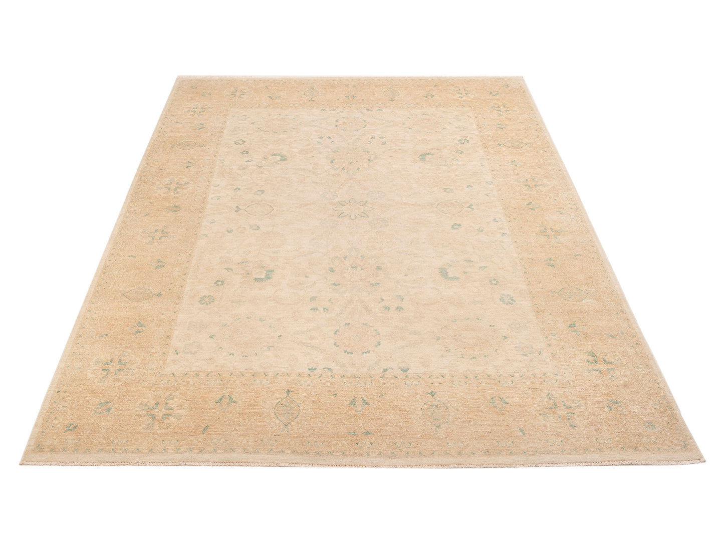 Nomad Laila 113079 Ivory Light Brown Transitional Hand Knotted Rug