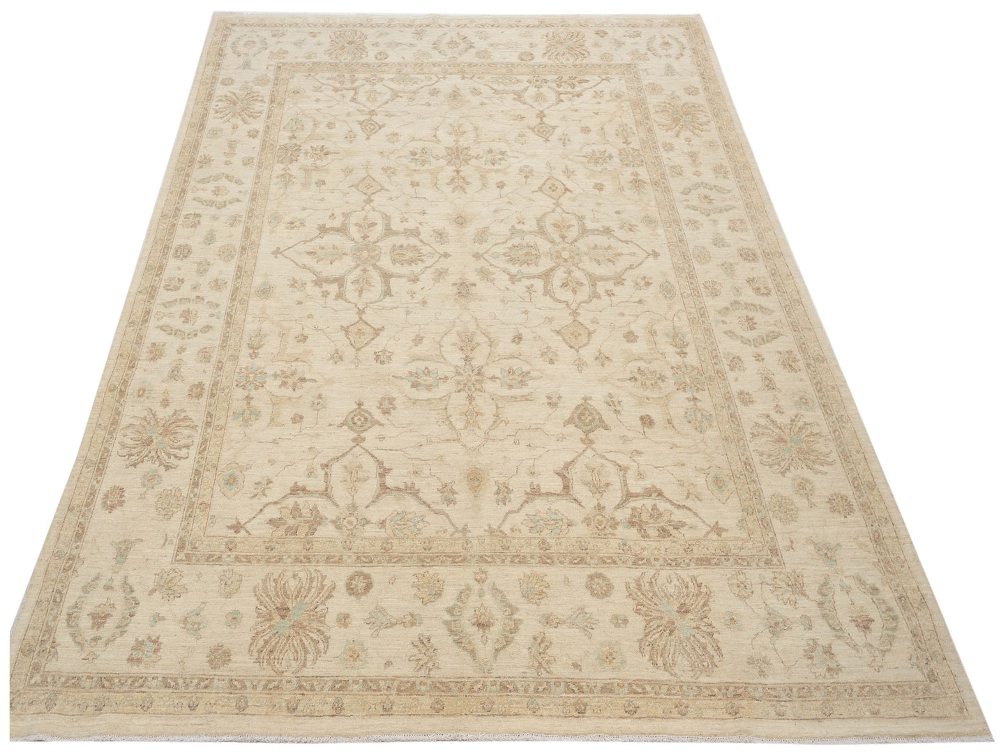 Nomad Laila 113090 Ivory Ivory Transitional Hand Knotted Rug