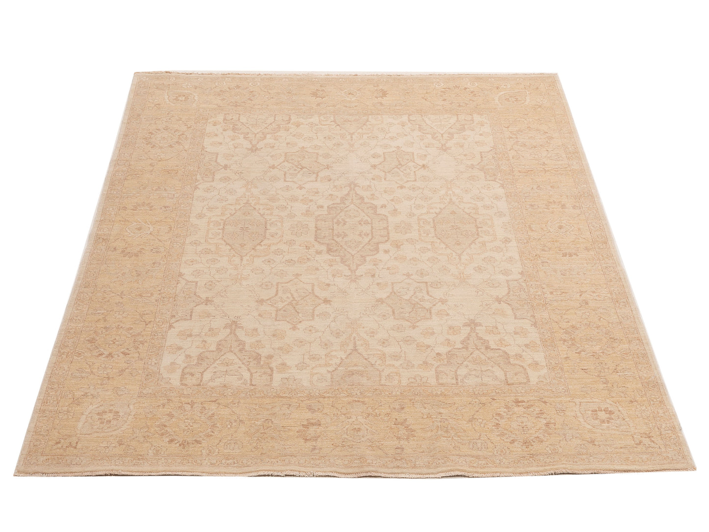 Nomad Laila 113092 Ivory Gold Transitional Hand Knotted Rug