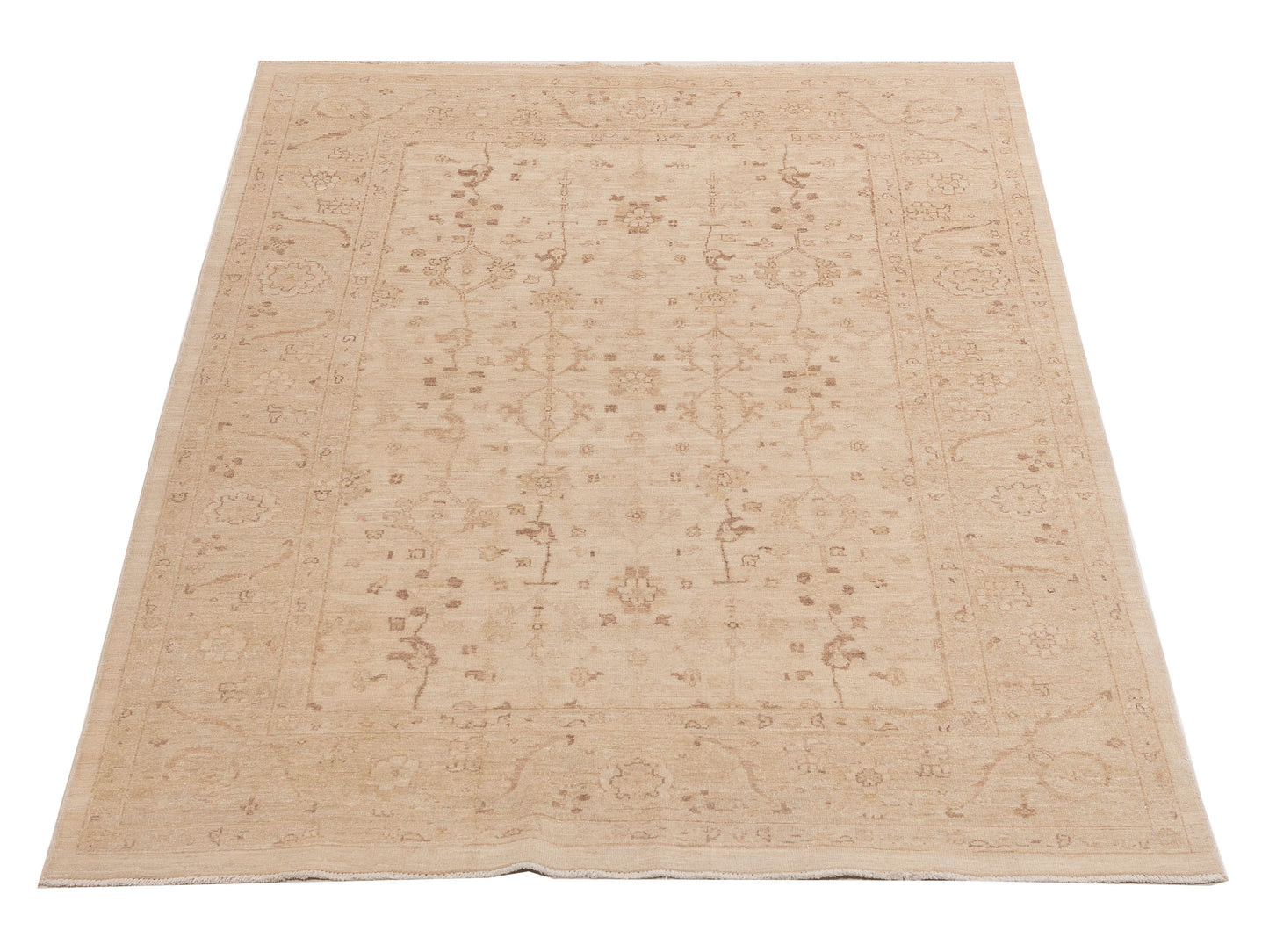 Nomad Laila 113123 Ivory Gold Transitional Hand Knotted Rug