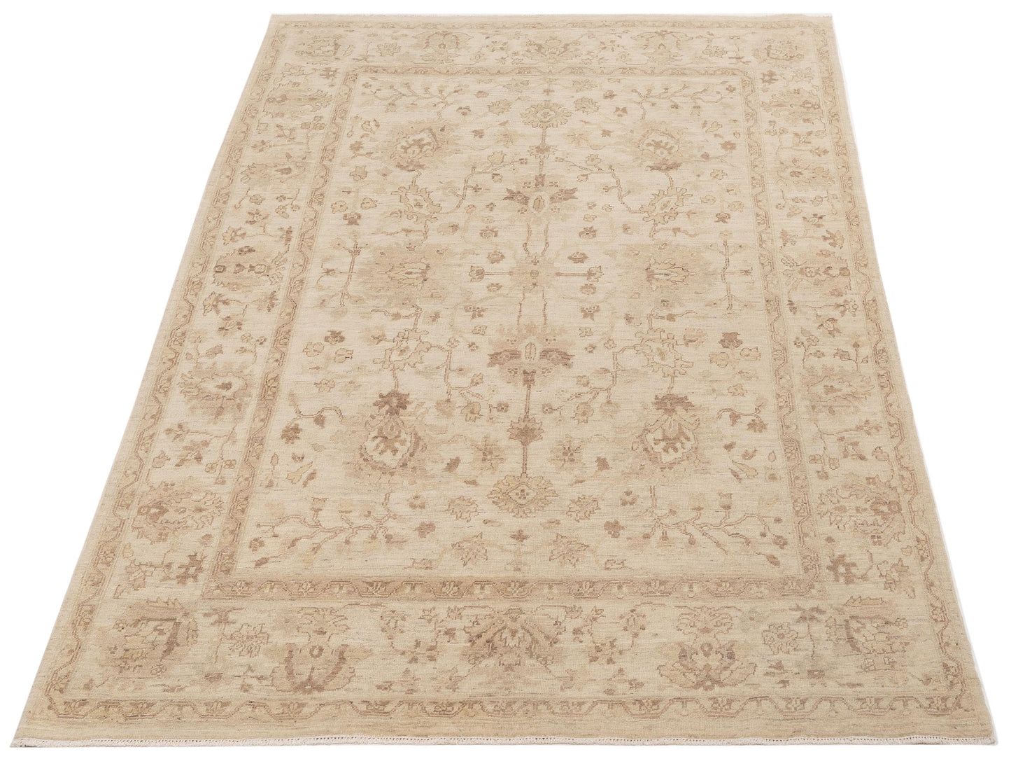 Nomad Laila 113124 Ivory Ivory Transitional Hand Knotted Rug