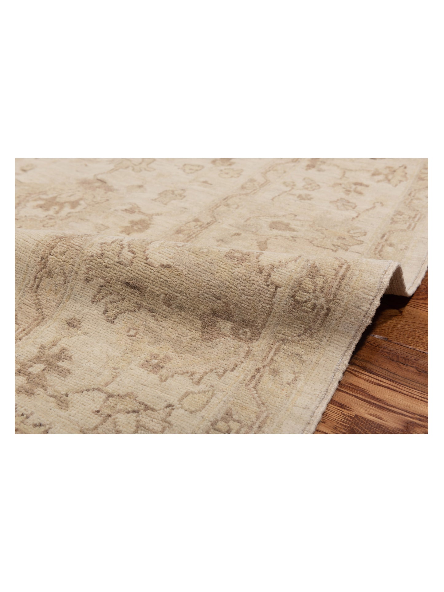 Nomad Laila 113124 Ivory Ivory Transitional Hand Knotted Rug