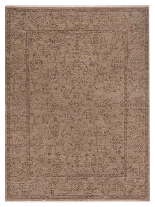 Pasha Ceyhan Jade Silver Transitional Hand Knotted Rug