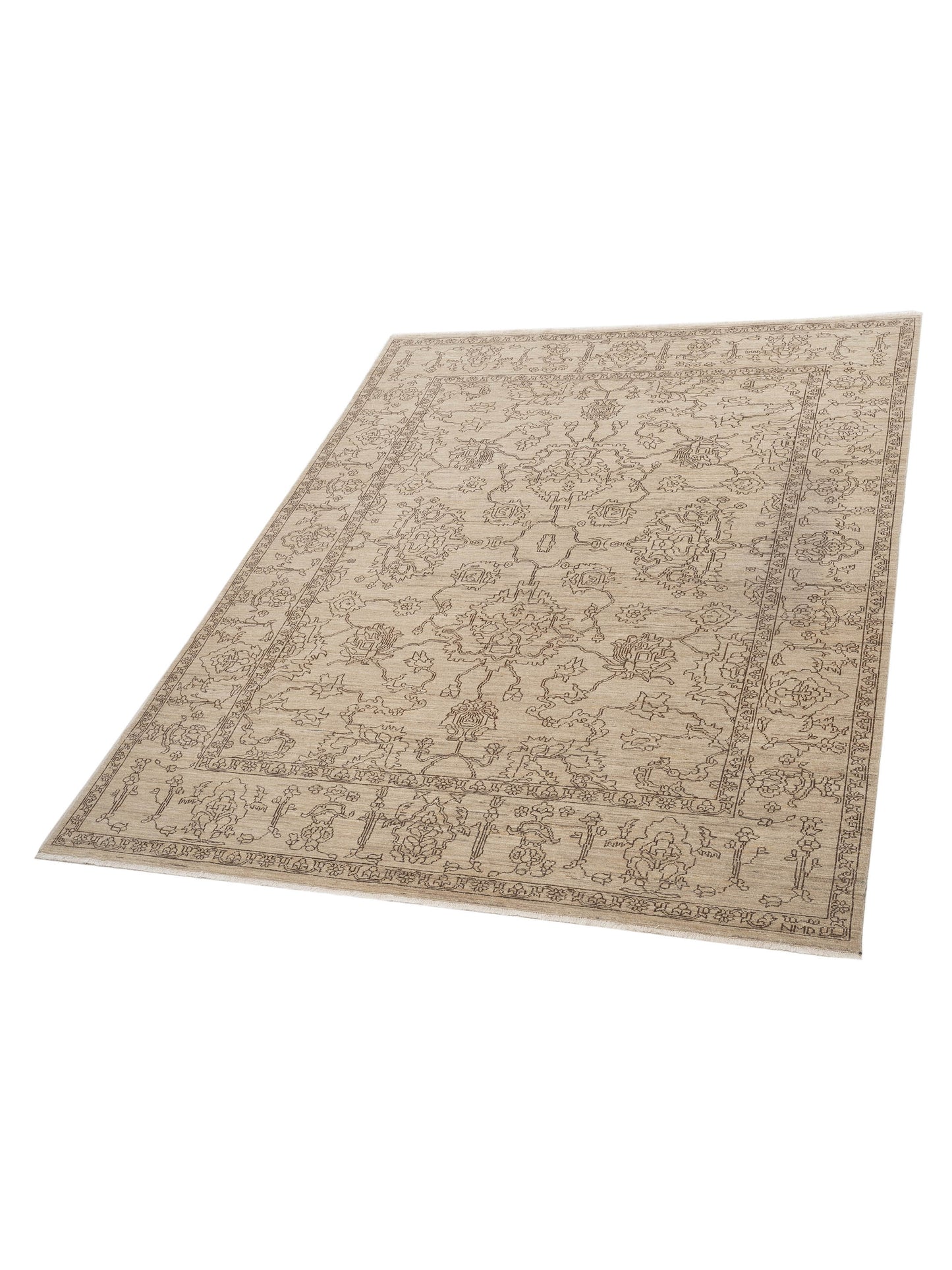 Pasha Ceyhan Opal Beige Brown Transitional Hand Knotted Rug