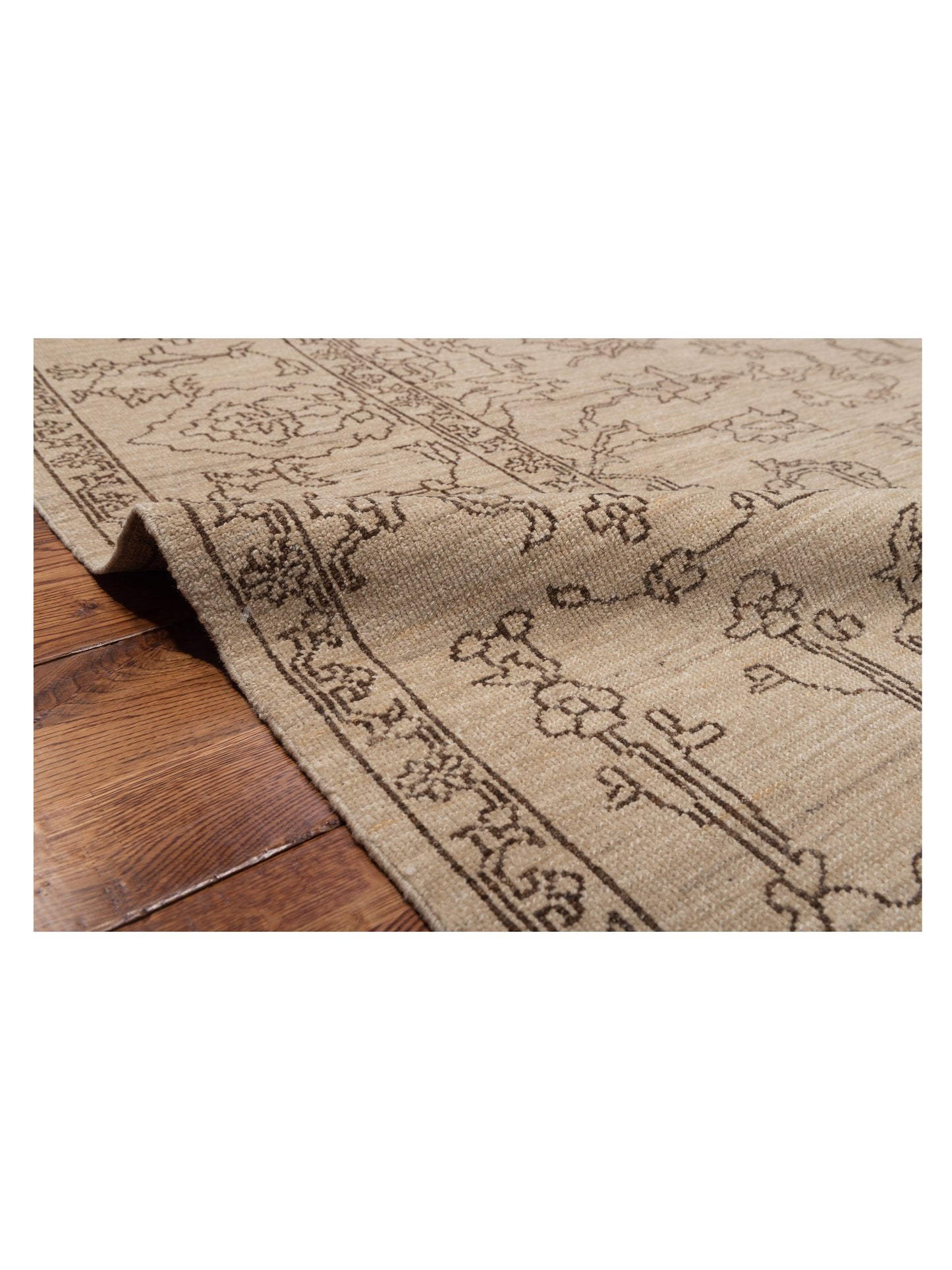 Pasha Ceyhan Opal Beige Brown Transitional Hand Knotted Rug