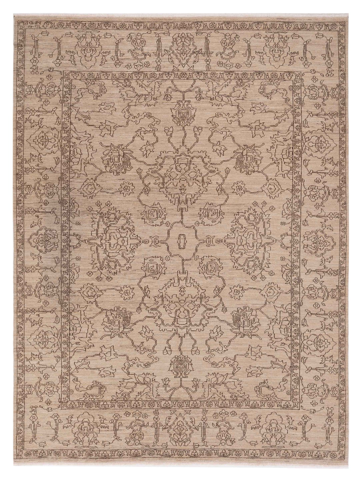 Pasha Ceyhan Opal Beige Transitional Hand Knotted Rug