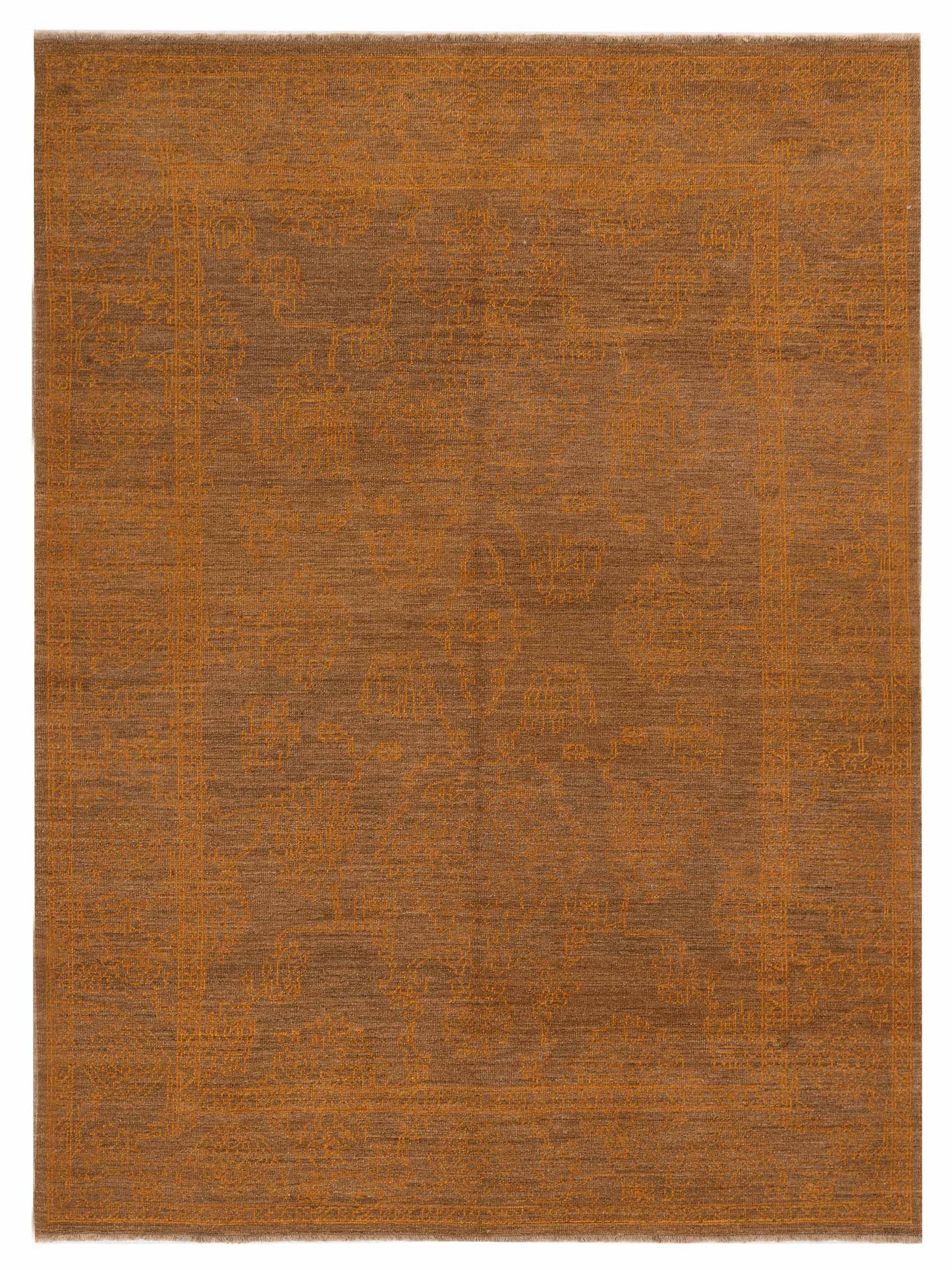 Pasha Ceyhan Jade Brown Transitional Hand Knotted Rug