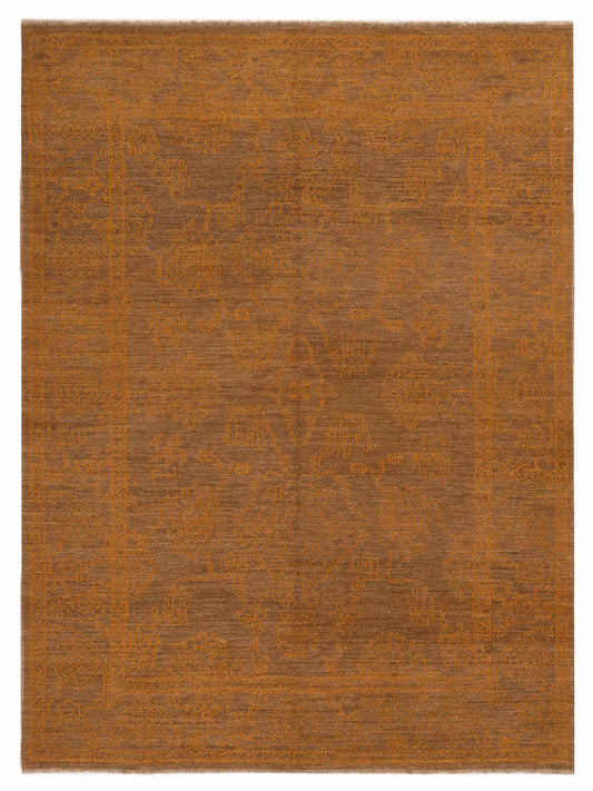 Pasha Ceyhan Jade Brown Transitional Hand Knotted Rug