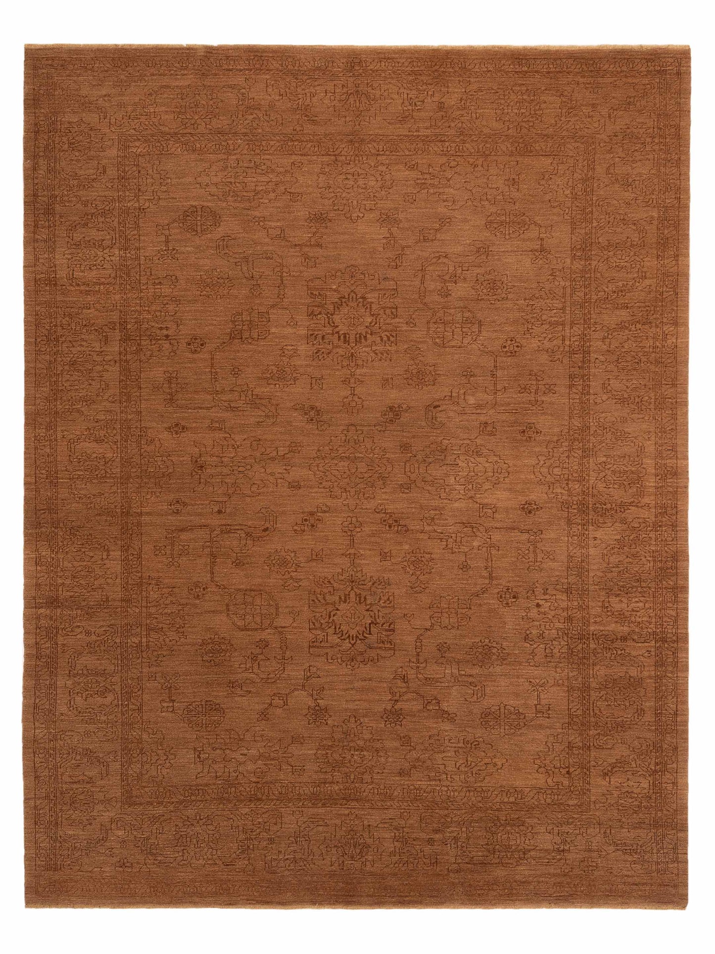 Pasha Ceyhan Emerald Gold Transitional Hand Knotted Rug