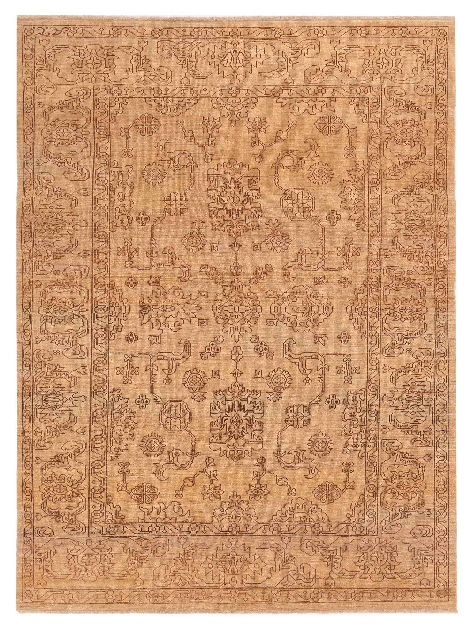 Pasha Ceyhan Emerald Gold Transitional Hand Knotted Rug