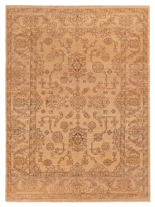 Pasha Ceyhan Emerald Gold Transitional Hand Knotted Rug