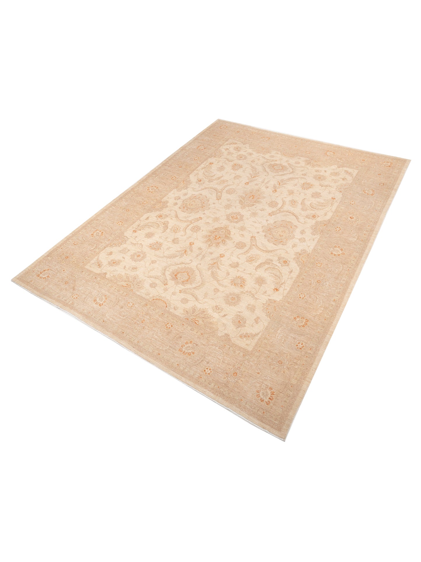 Pasha Sultan 113628 Ivory Brown Traditional Hand Knotted Rug