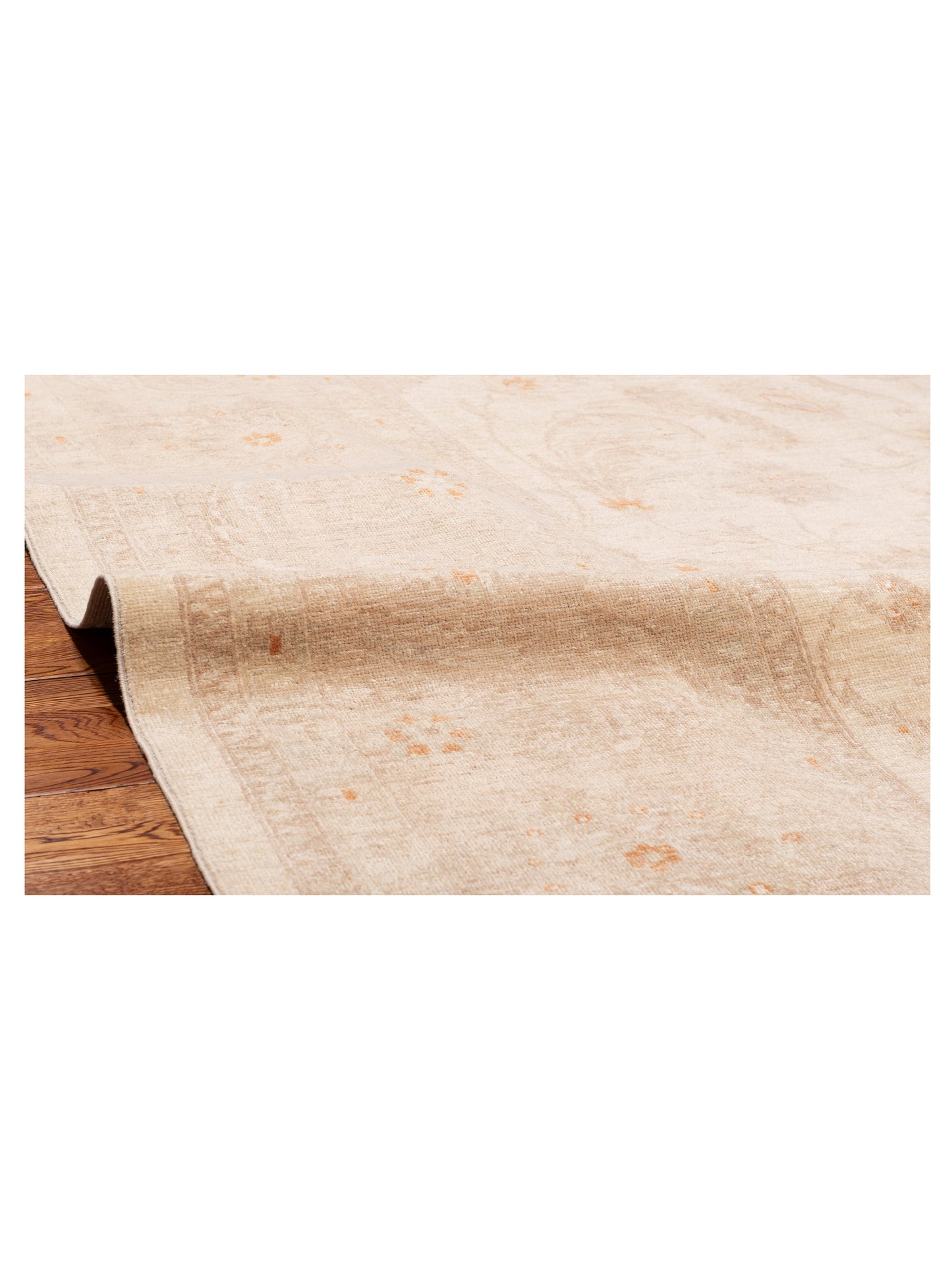 Pasha Sultan 113628 Ivory Brown Traditional Hand Knotted Rug