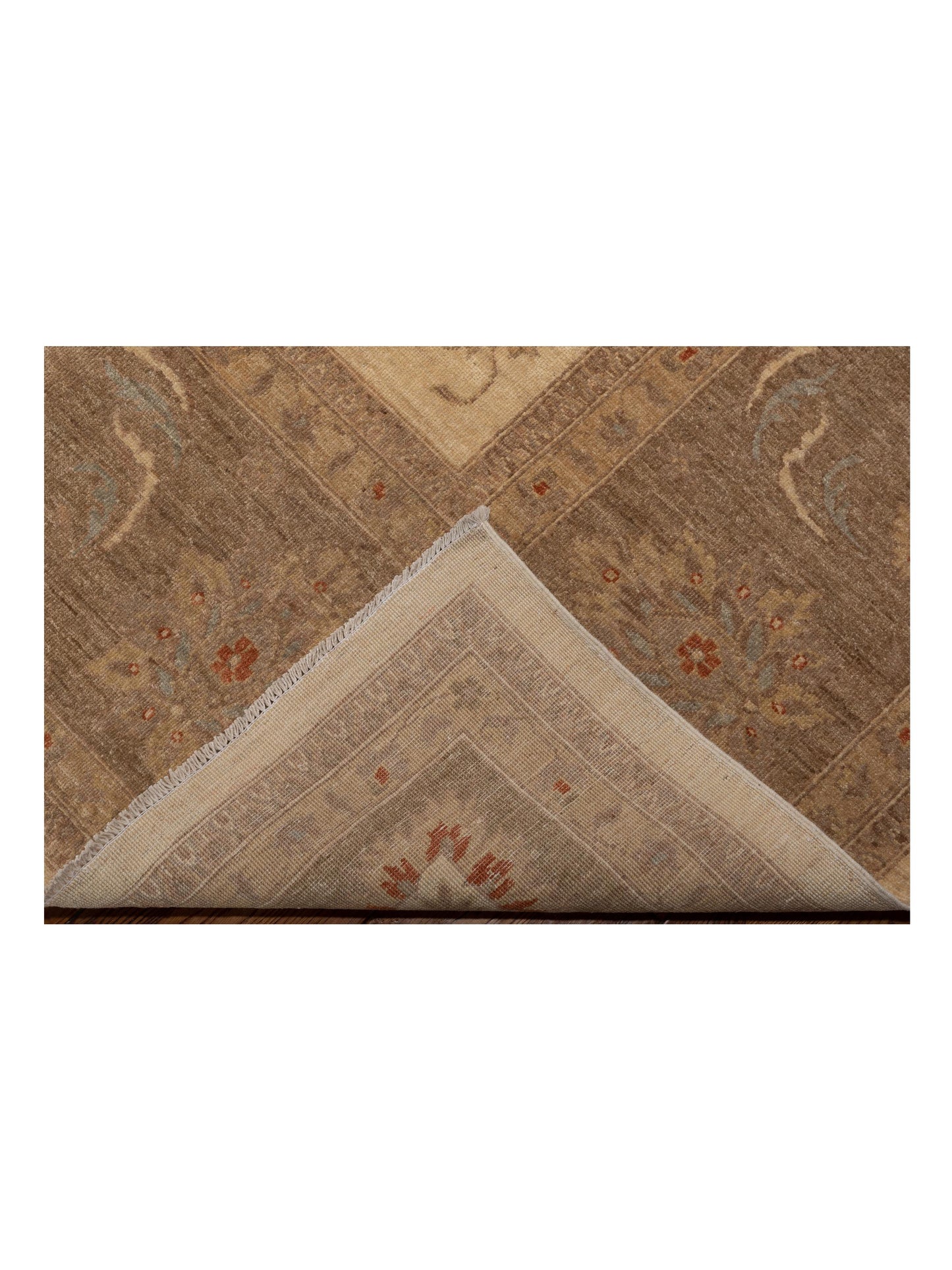 Pasha Sultan 113628 Ivory Brown Traditional Hand Knotted Rug