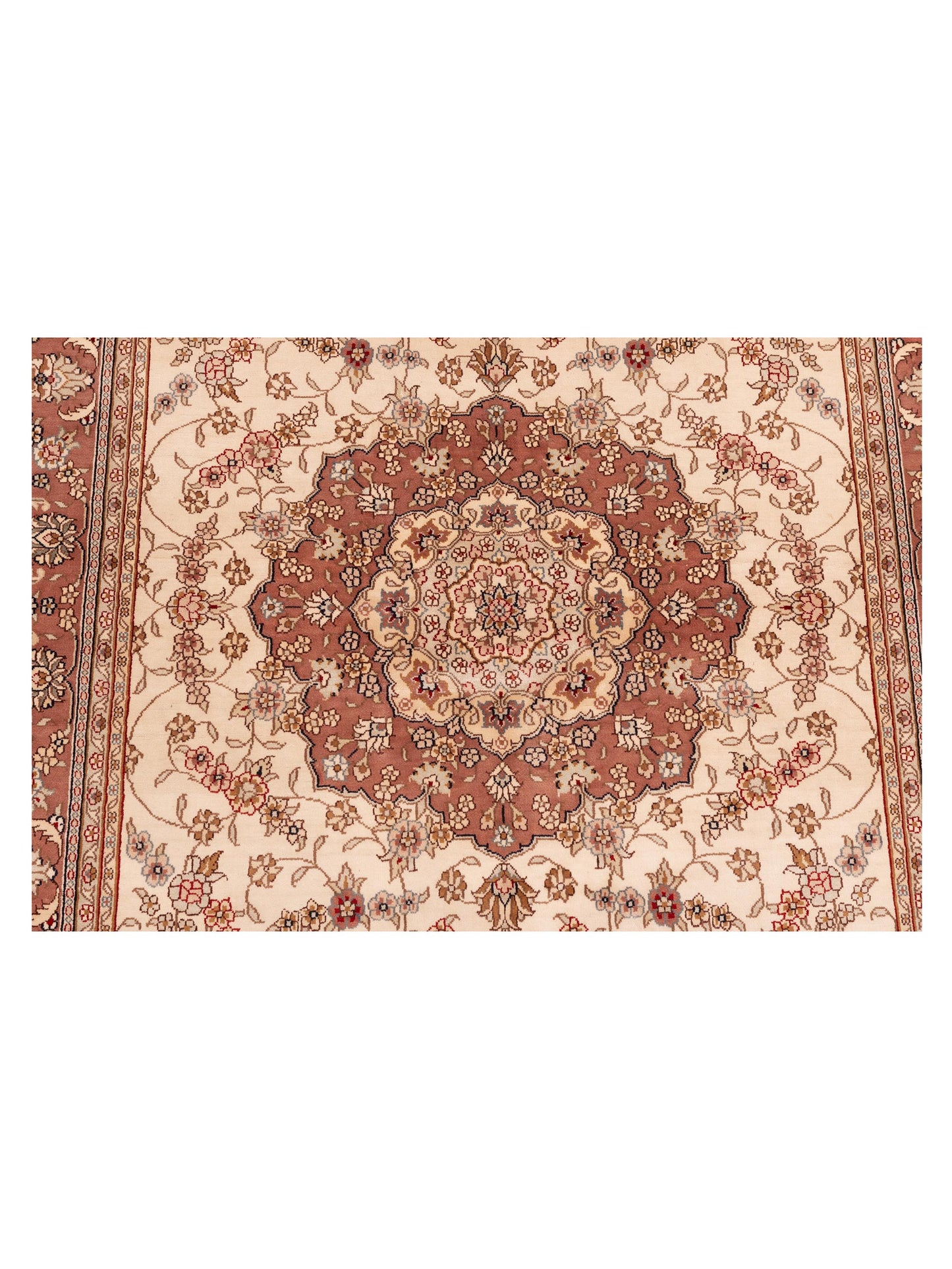 Pasha Elegance 113682 Ivory Pink Traditional Hand Knotted Rug